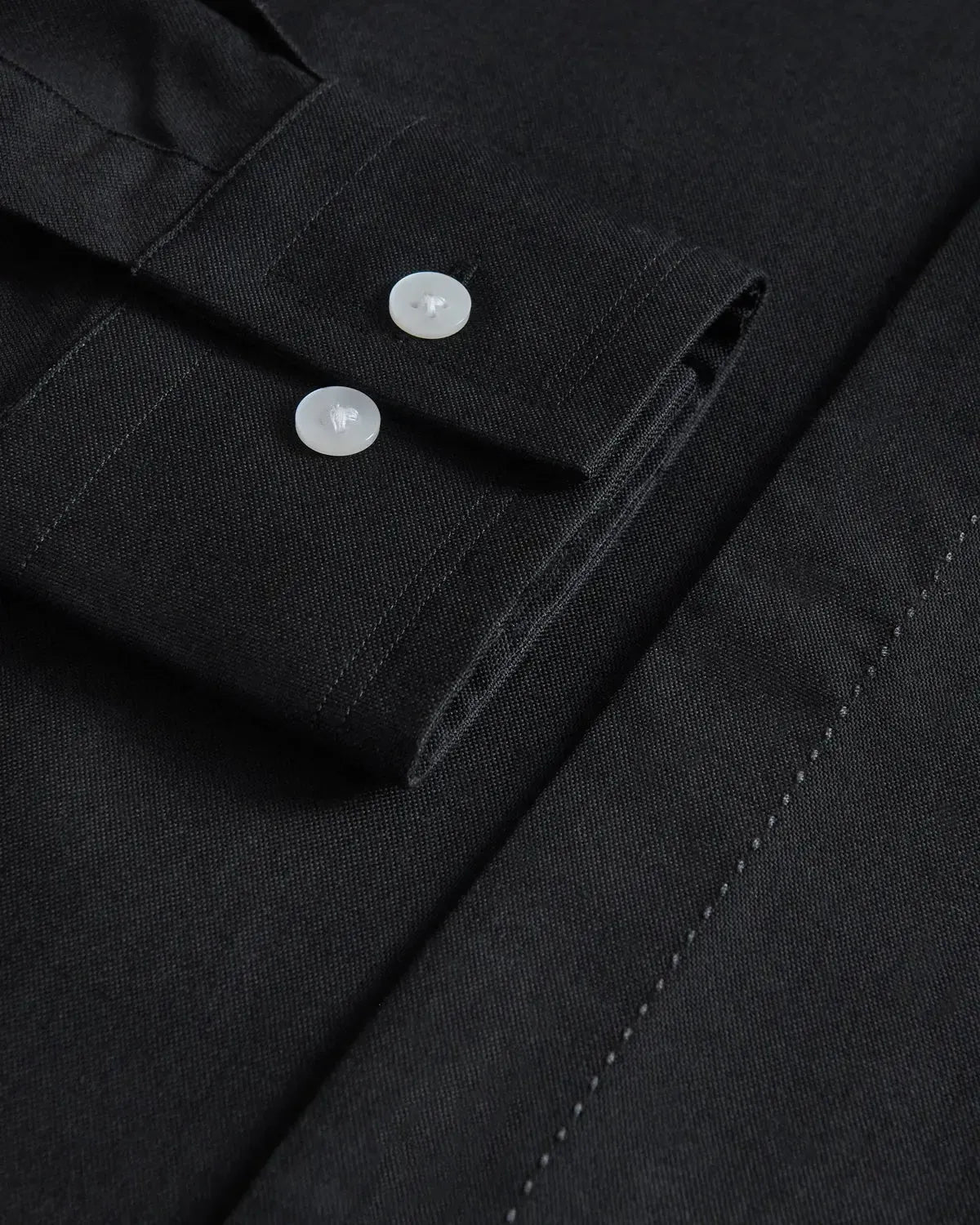 William Hunt Cotton Weave Shirt Black-MALFORD OF LONDON SAVILE ROW MENSWEAR OUTLET