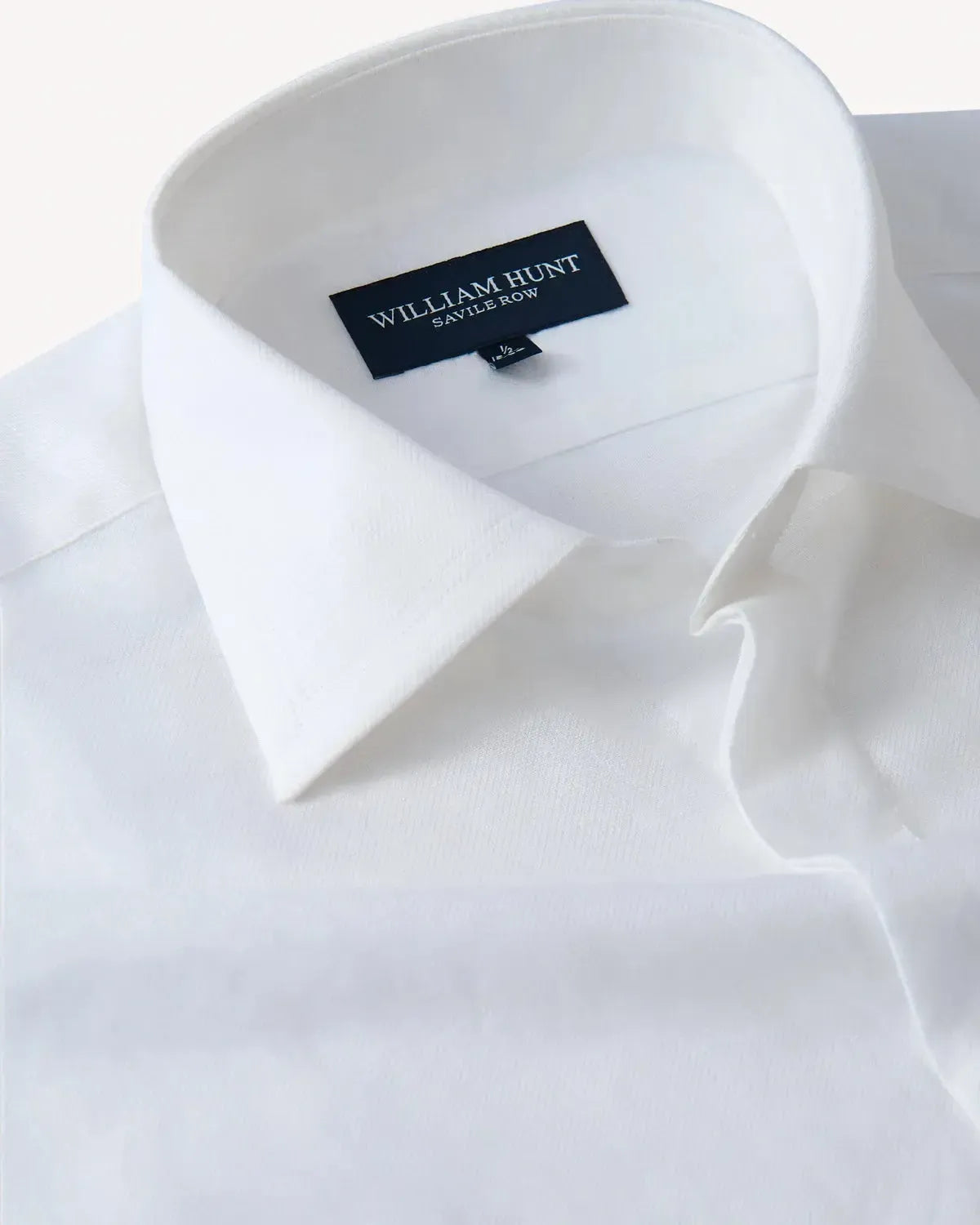 William Hunt Cotton Weave Shirt White-MALFORD OF LONDON SAVILE ROW MENSWEAR OUTLET