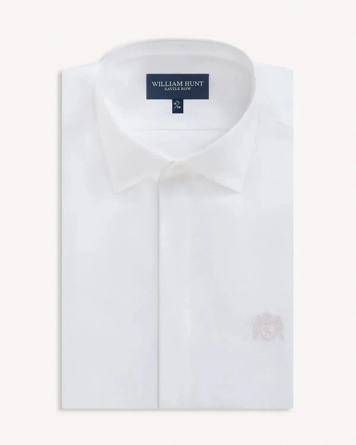 William Hunt Cotton Weave Shirt White-MALFORD OF LONDON SAVILE ROW MENSWEAR OUTLET
