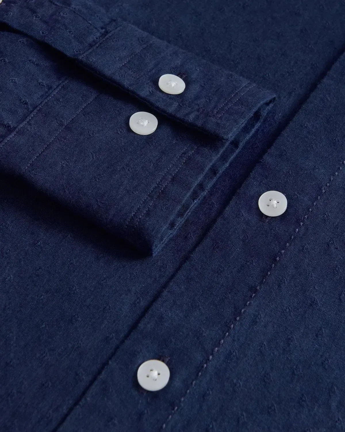 William Hunt Diamond Twill Shirt Navy-MALFORD OF LONDON SAVILE ROW MENSWEAR OUTLET