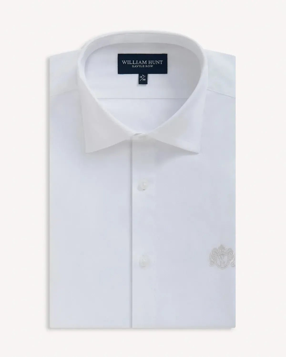 William Hunt Dobby Textured Cotton Shirt White – Tailored Menswear | Malford of London