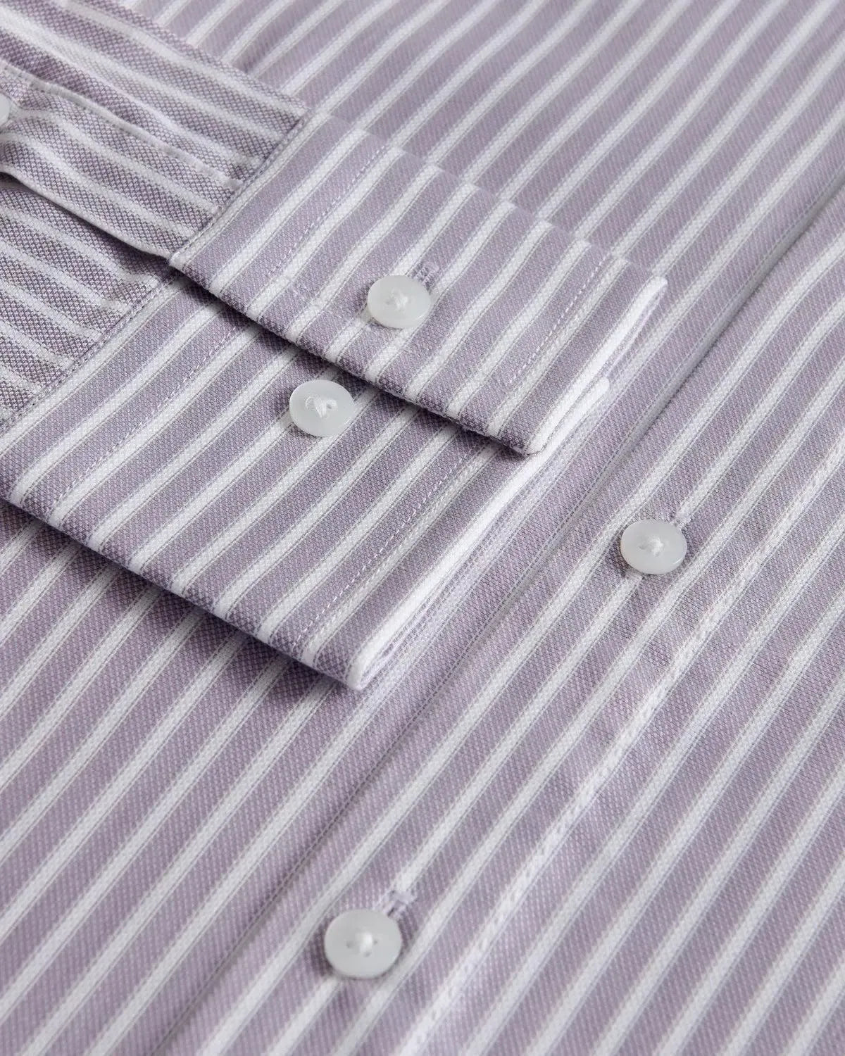 William Hunt Dobby Weave Stripe Shirt White Lilac-MALFORD OF LONDON SAVILE ROW MENSWEAR OUTLET