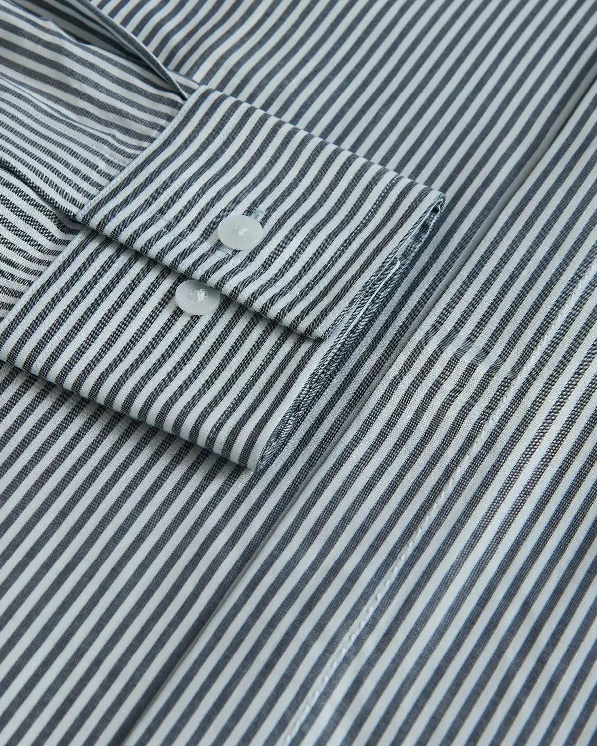 William Hunt Fine Stripe Shirt Grey White – Savile Row Menswear Outlet | Malford of London