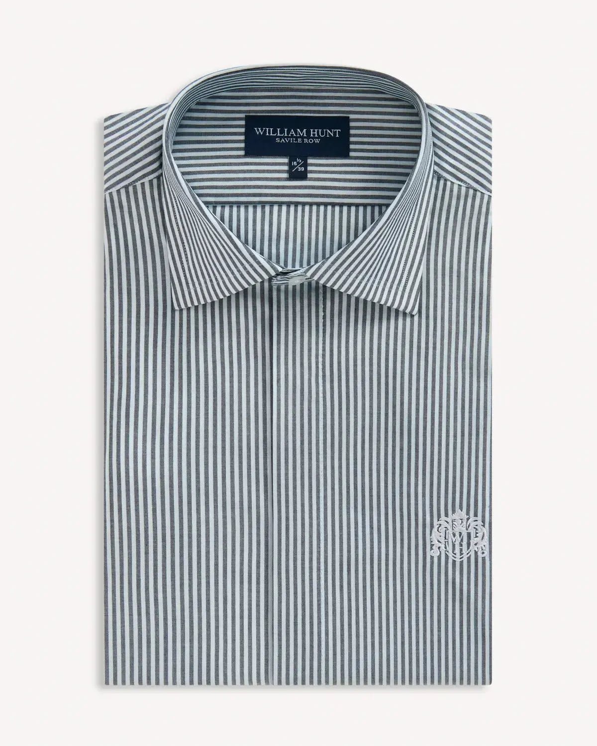 William Hunt Fine Stripe Shirt Grey White – Tailored Menswear | Malford of London