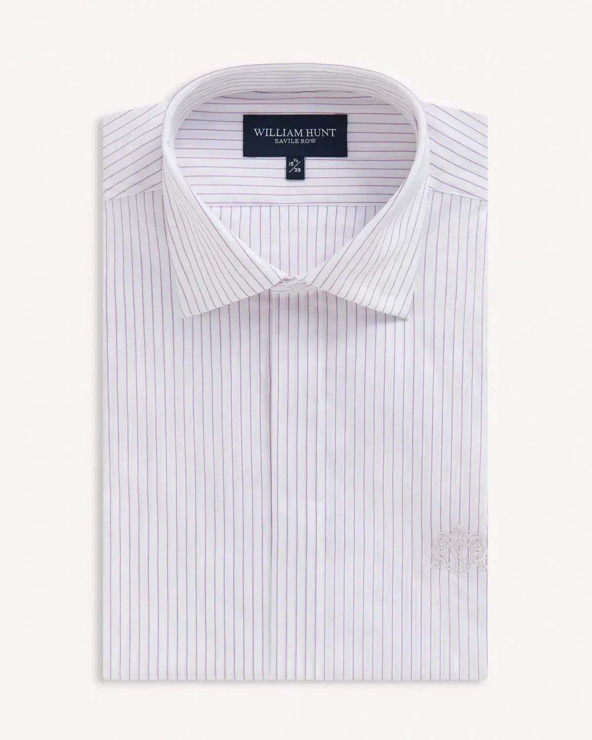 William Hunt Herringbone Stripe Shirt White – Tailored Menswear | Malford of London