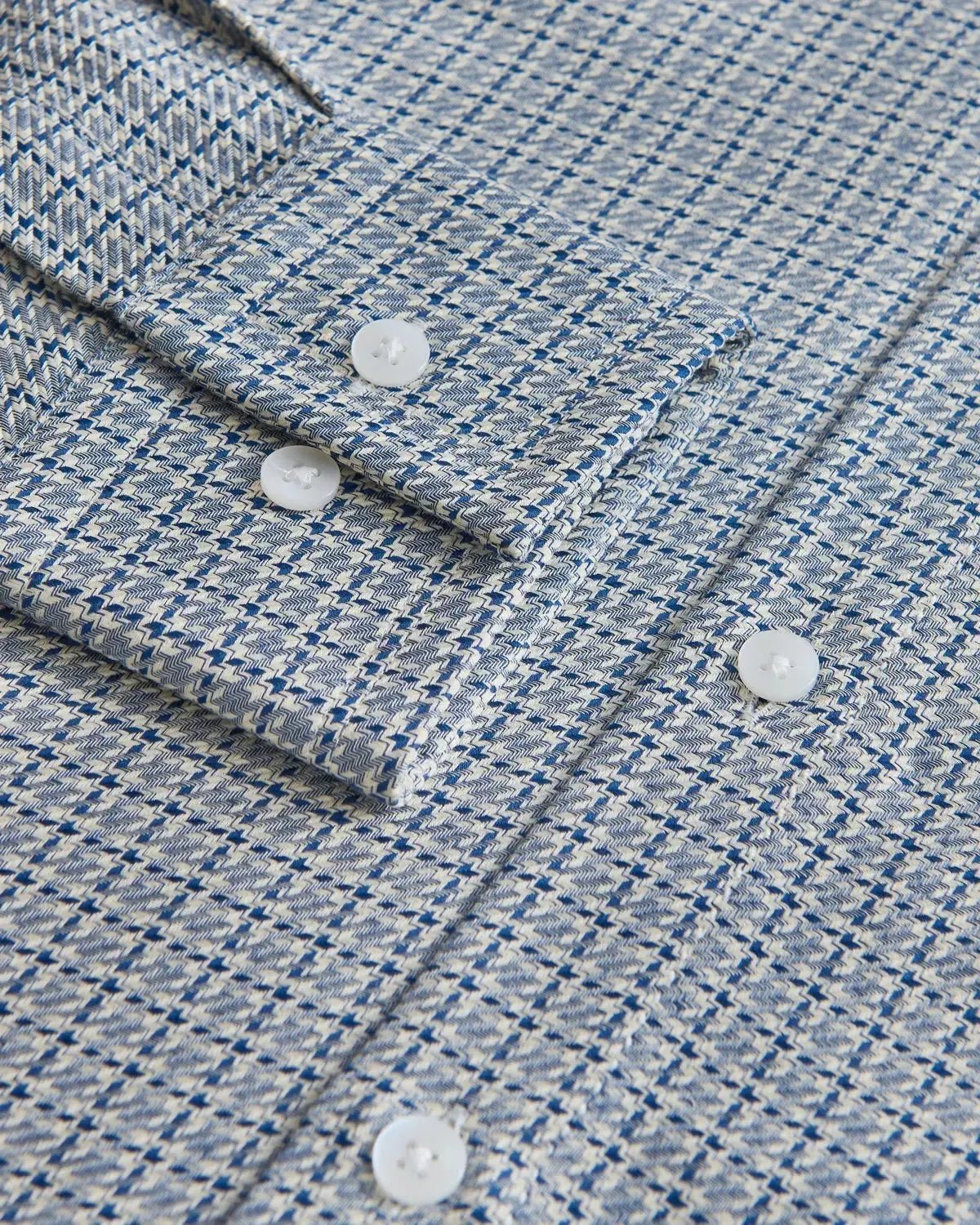 William Hunt Houndstooth Check Shirt Black White – Savile Row Menswear Outlet | Malford of London