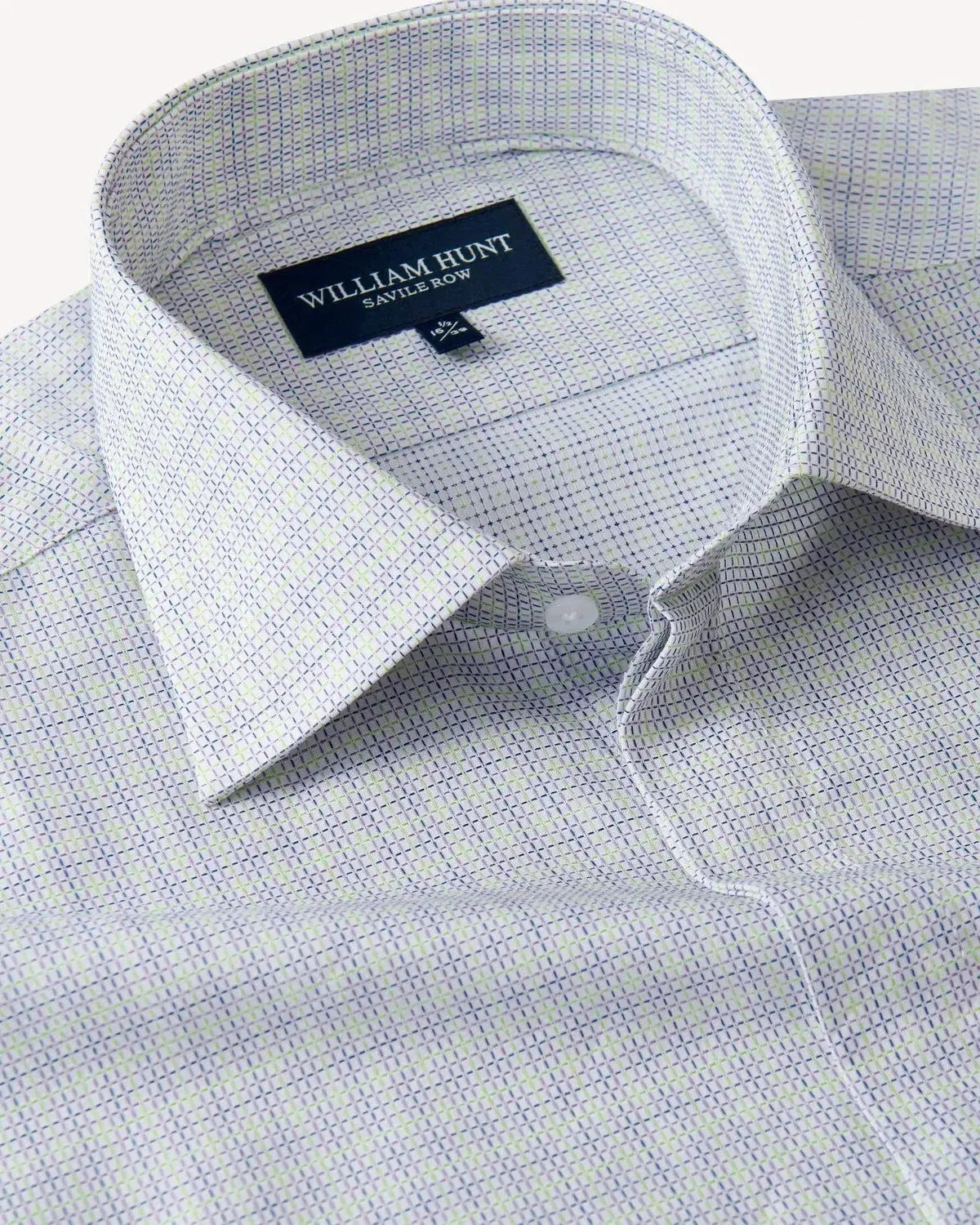 William Hunt Multicolour Check Shirt Blue-MALFORD OF LONDON SAVILE ROW MENSWEAR OUTLET