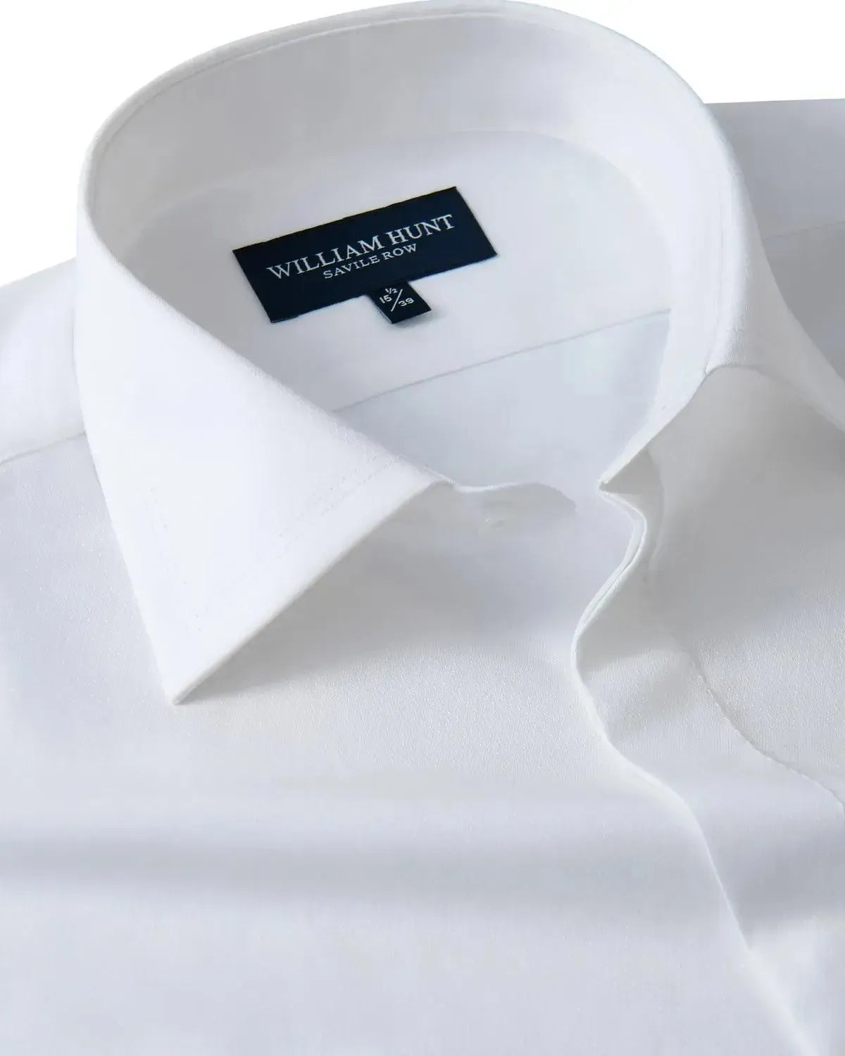 William Hunt Premium Cotton Shirt White-MALFORD OF LONDON SAVILE ROW MENSWEAR OUTLET