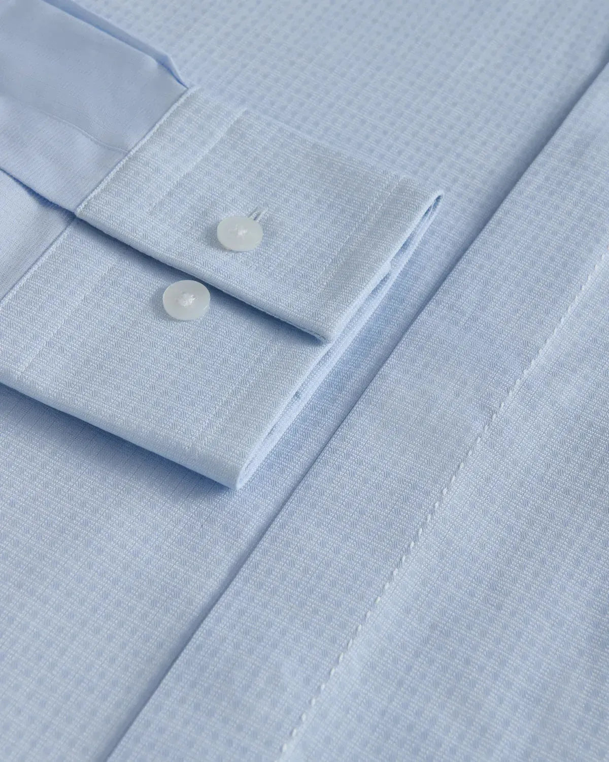 William Hunt Textured Shirt Light Blue-MALFORD OF LONDON SAVILE ROW MENSWEAR OUTLET