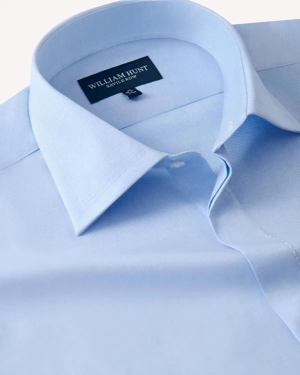 William Hunt Textured Structure Shirt Sky-MALFORD OF LONDON SAVILE ROW MENSWEAR OUTLET