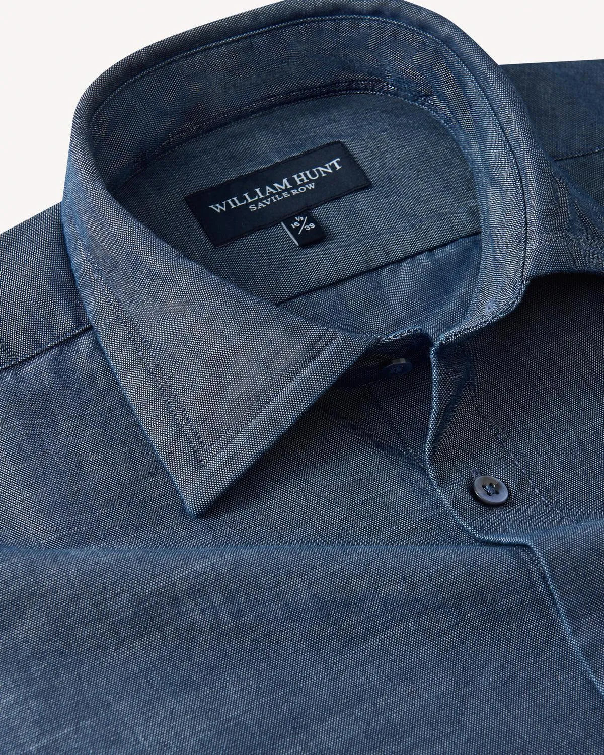 William Hunt Zig Zag Design Shirt Navy-MALFORD OF LONDON SAVILE ROW MENSWEAR OUTLET