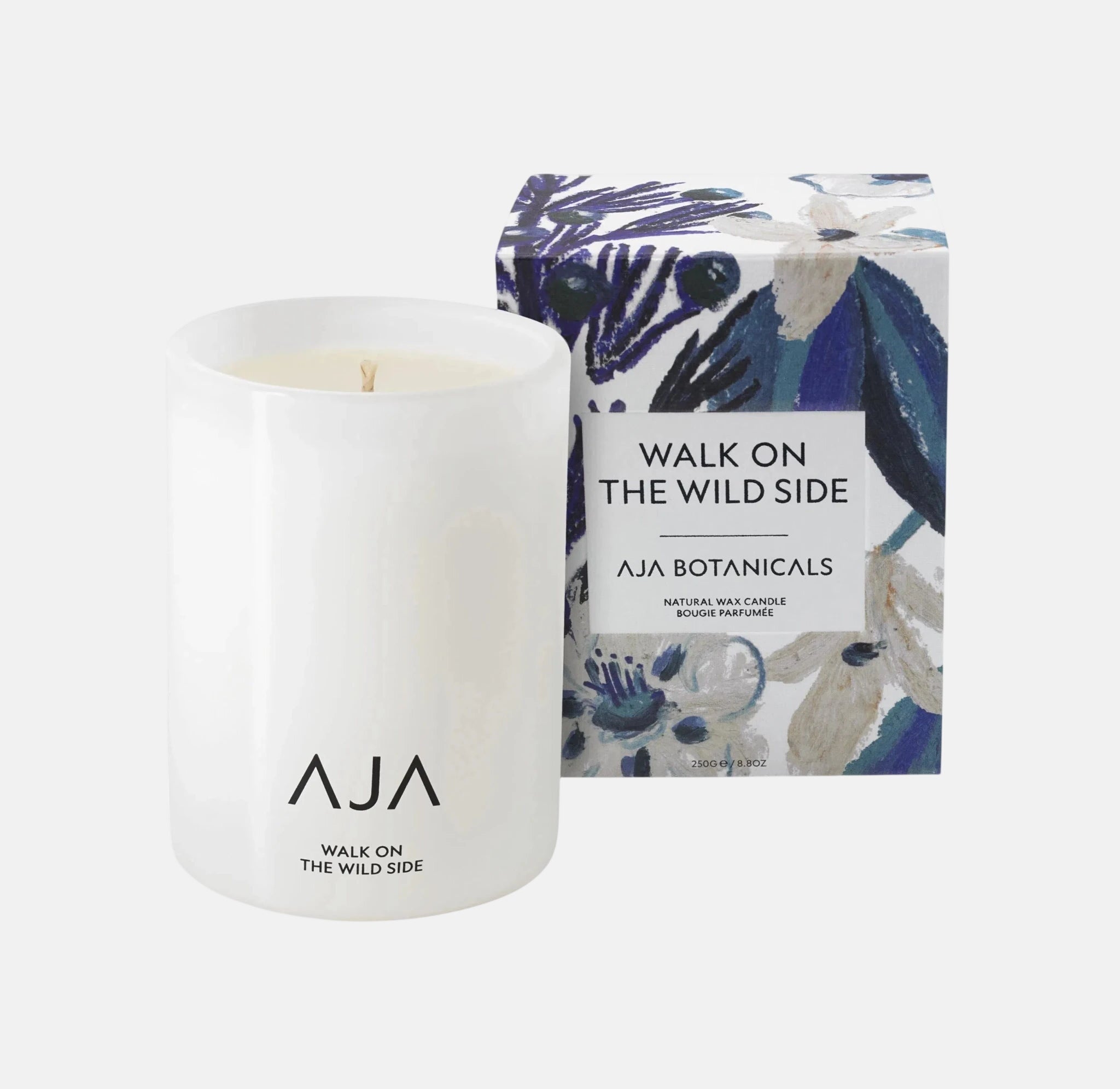 AJA Botanicals Walk On The Wild Side Single Wick Candle White – Tailored Menswear | Malford of London
