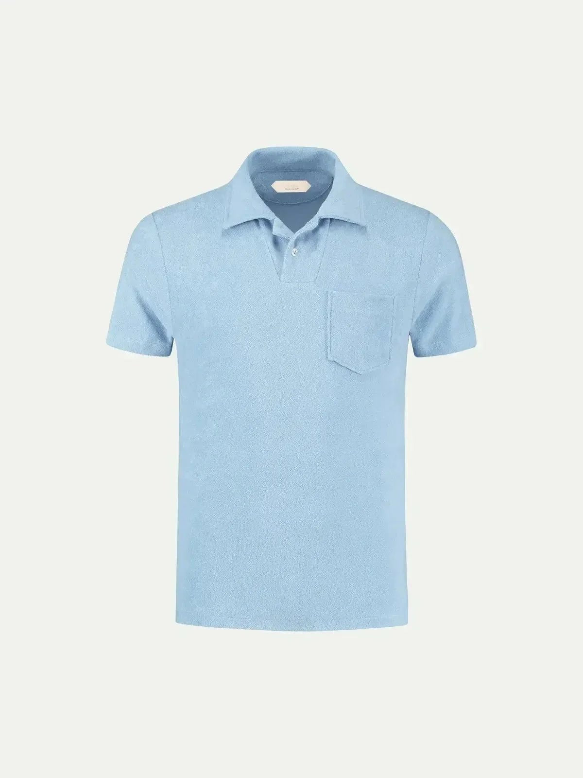 Aurelien Terry Polo Shirt 2 Light Blue - Malford_of_London_Tailoring_Archive
