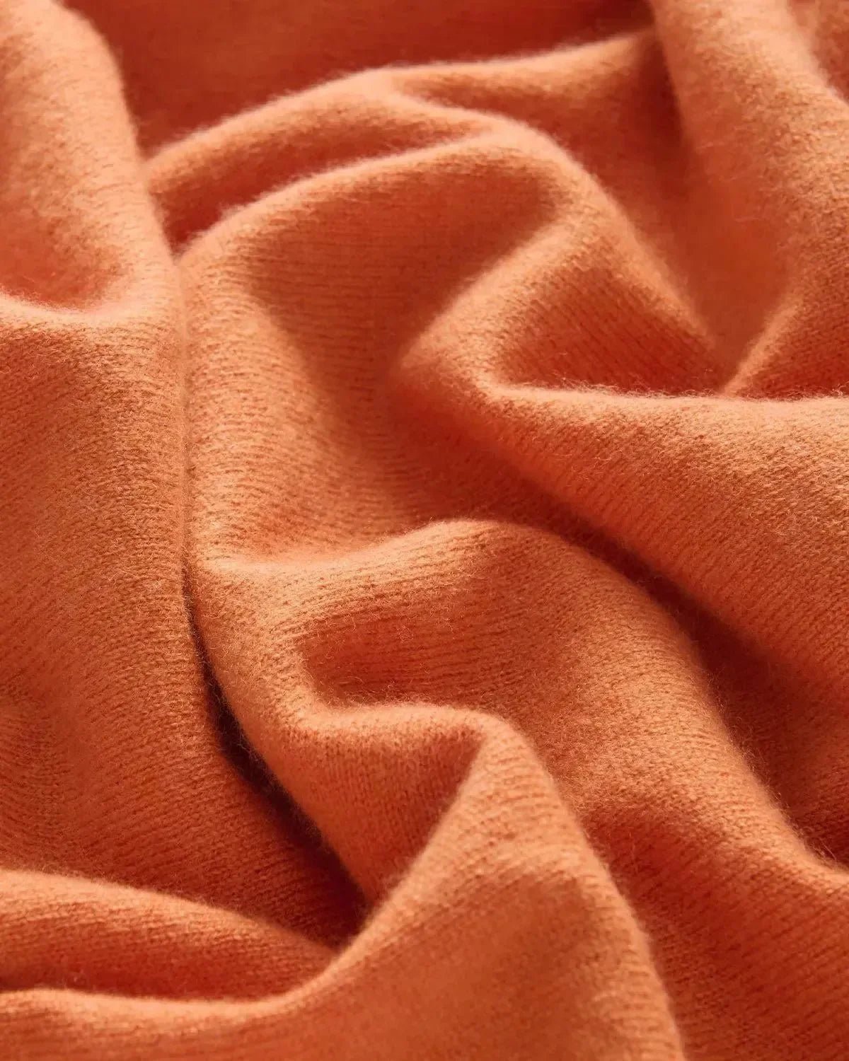 Bernard Weatherill 1/4 Zip Cashmere Mix Burnt Orange - Malford_of_London_Tailoring_Archive