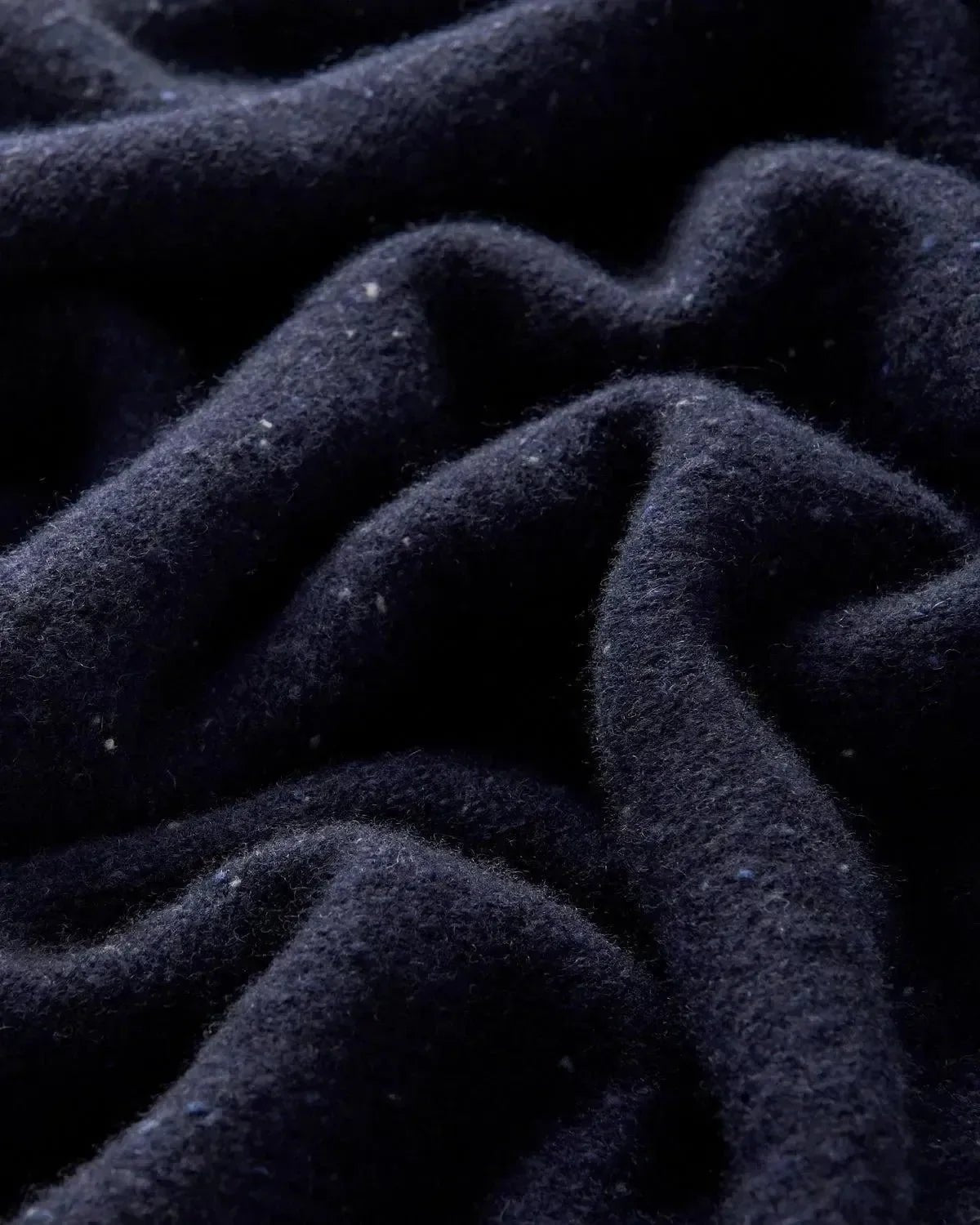 Bernard Weatherill Plain Roll Neck Melange Tweed Navy Flec - Malford_of_London_Tailoring_Archive