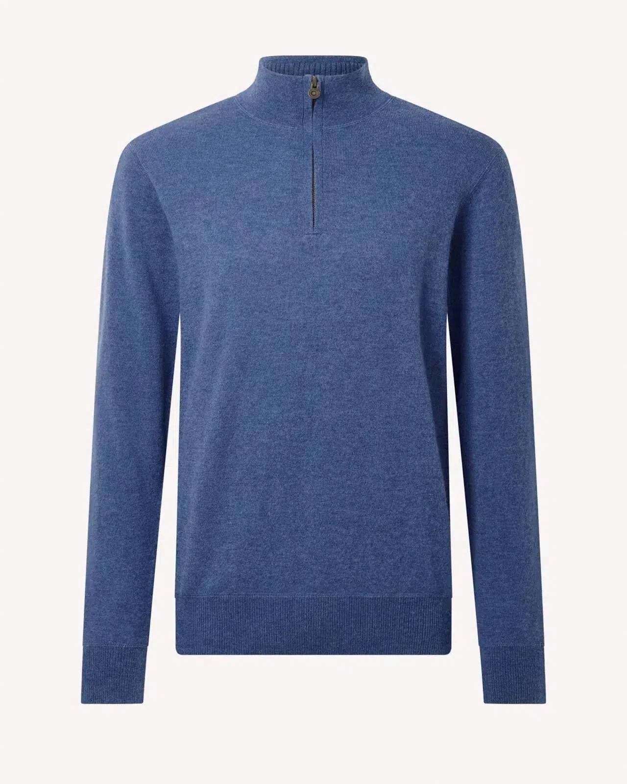 Bernard Weatherill Stand Collar Pullover Jumper Channel Isle Blue – Tailored Menswear | Malford of London