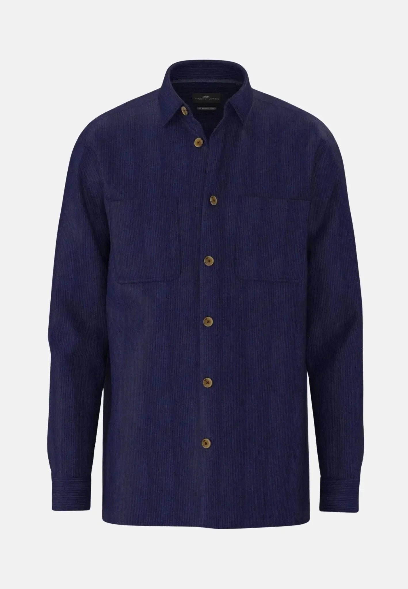 Fynch - Hatton Cotton Corduroy Overshirt Navy – Tailored Menswear | Malford of London