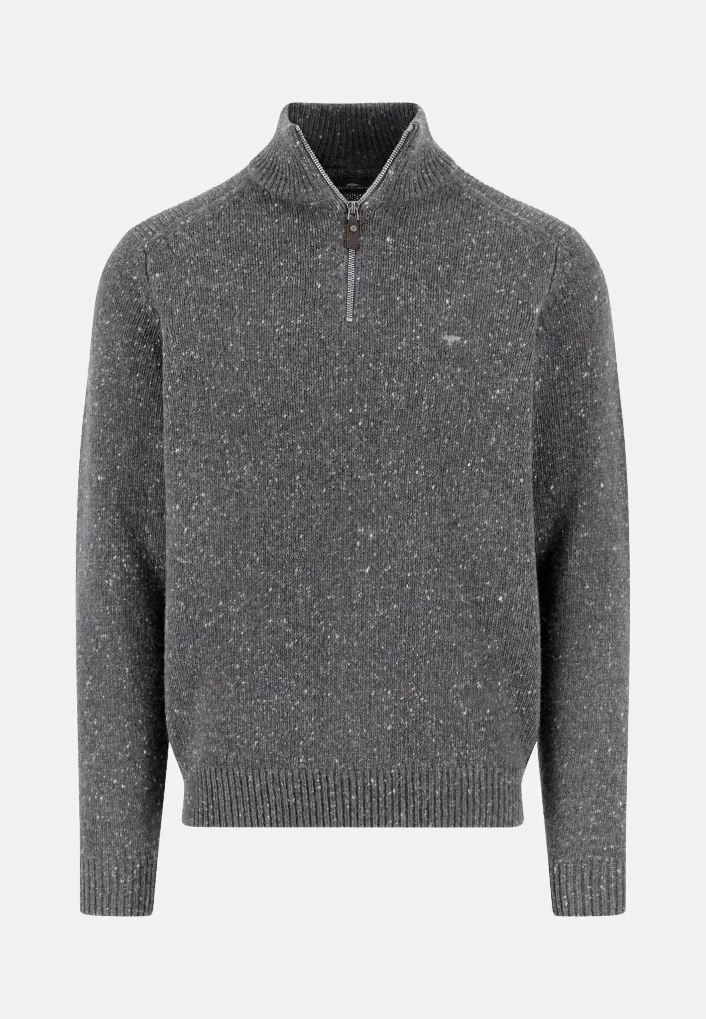 Fynch - Hatton Donegal Wool 1/4 Zip Knit Steel – Tailored Menswear | Malford of London