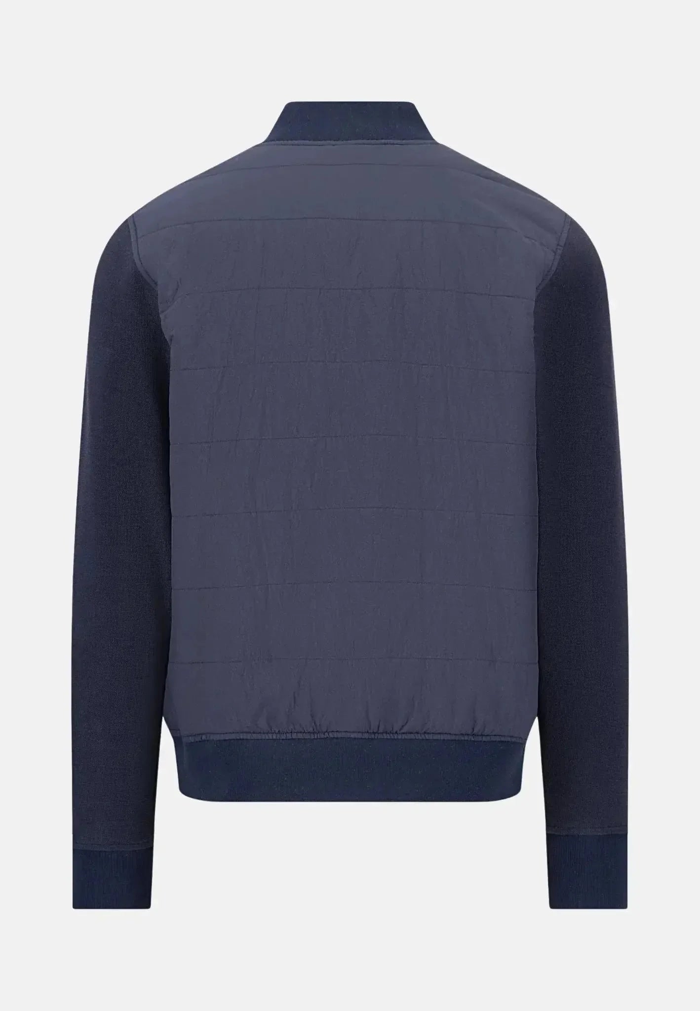 Fynch - Hatton Hybrid Quilted Bomber Jacket Navy – Tailored Menswear | Malford of London