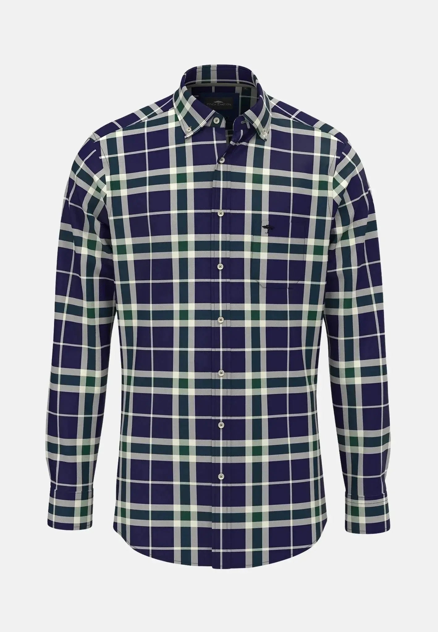 Fynch - Hatton Large Check Shirt Navy – Tailored Menswear | Malford of London