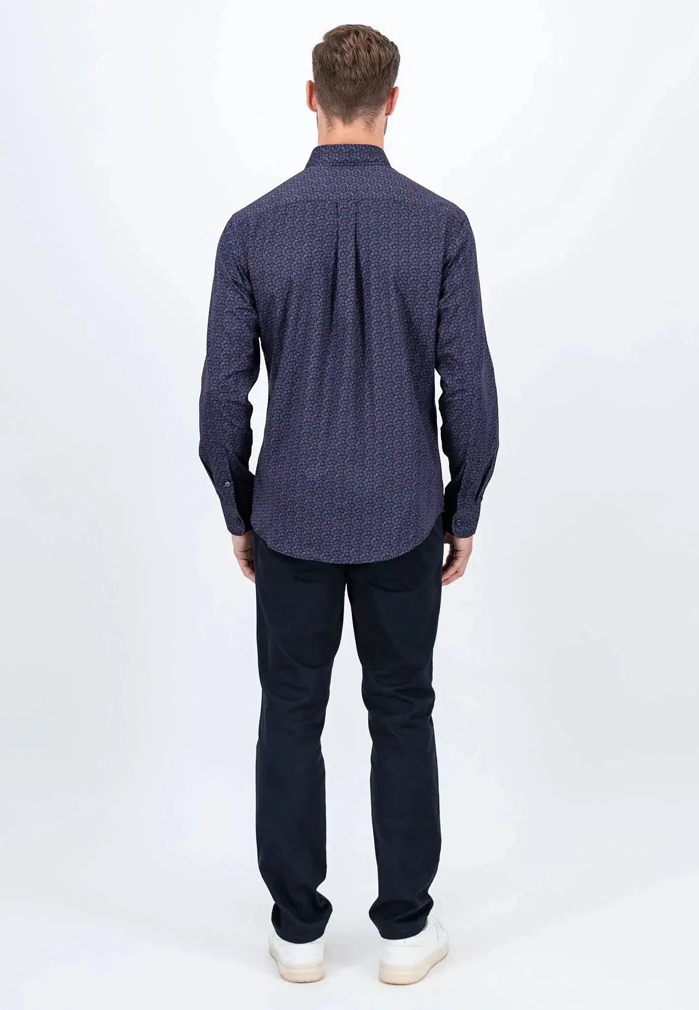 Fynch - Hatton Leaf Print Mix Shirt Pale Blush – Tailored Menswear | Malford of London