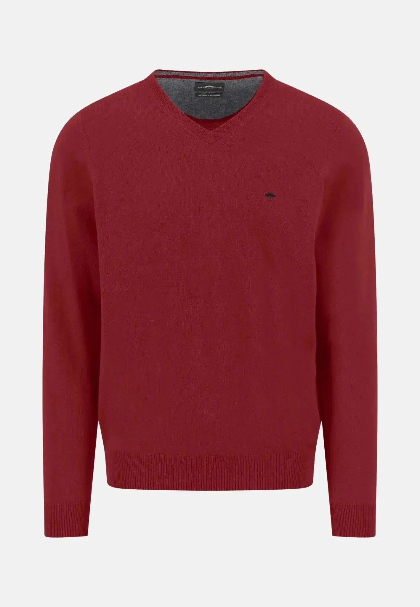 Fynch - Hatton Merino Wool Cashmere V - Neck Knit Garnet Red – Tailored Menswear | Malford of London