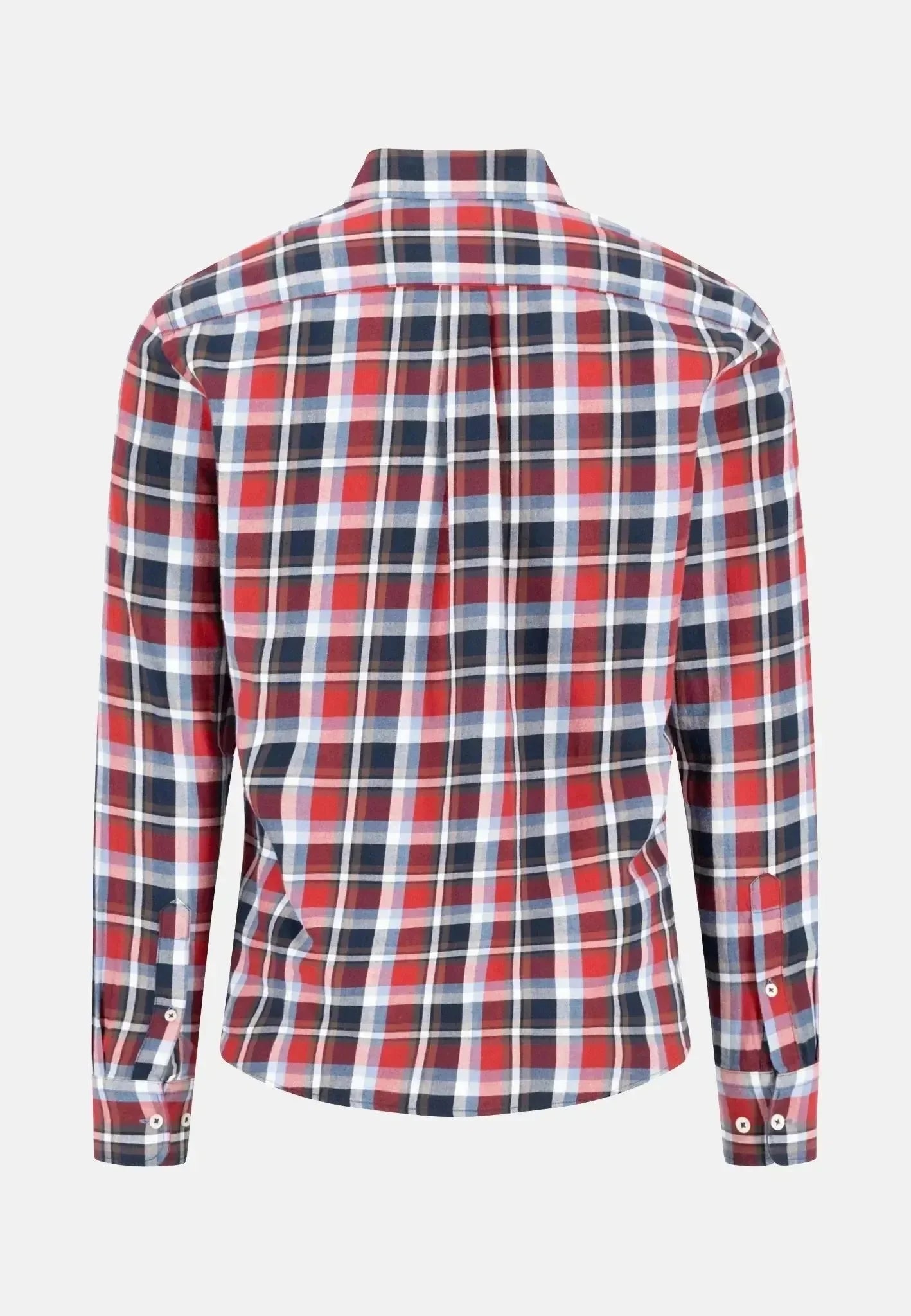 Fynch - Hatton Multicolour Flannel Check Shirt Garnet Red – Tailored Menswear | Malford of London