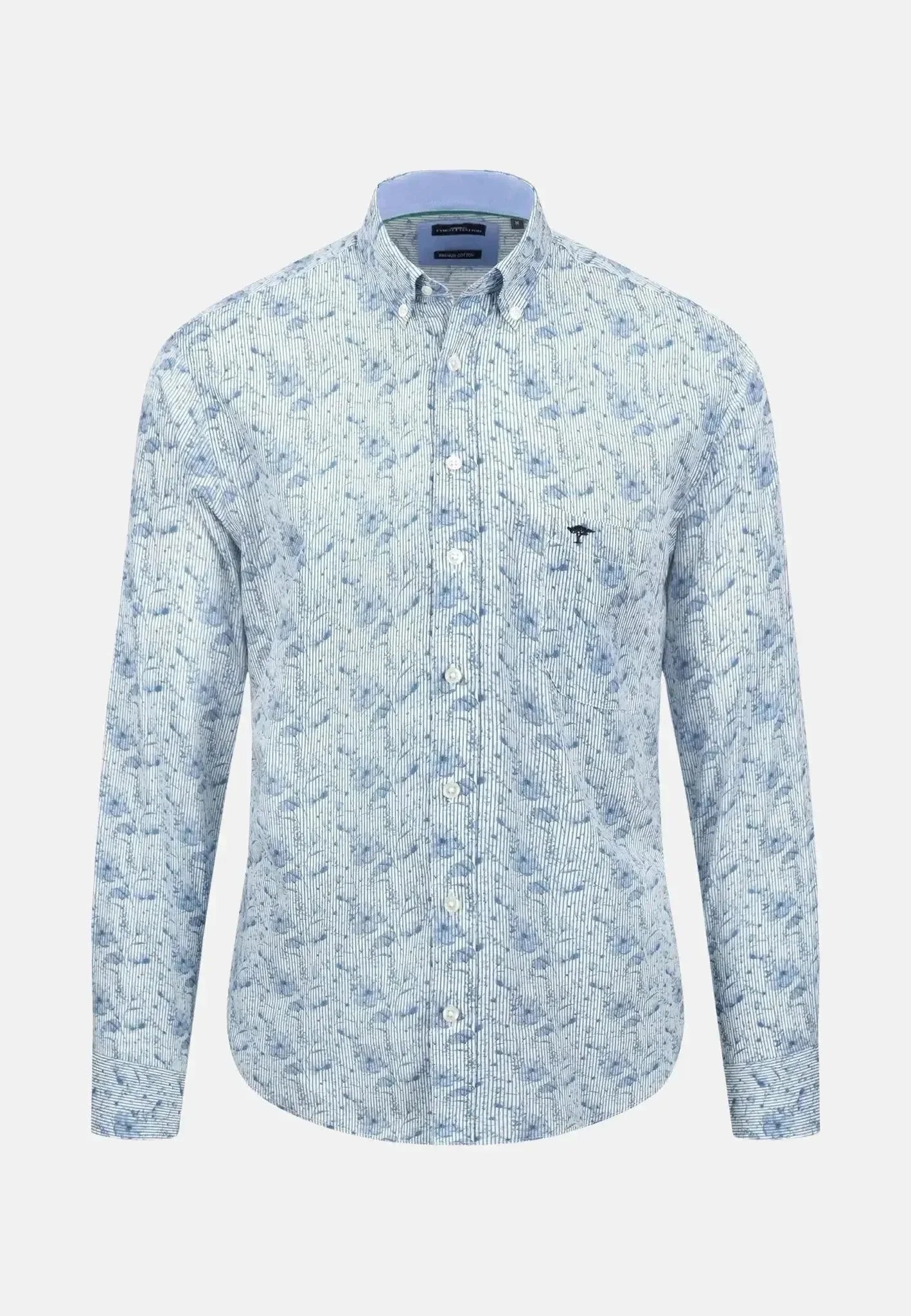 Fynch - Hatton Premium Flowers Print Shirt Cloud Blue – Tailored Menswear | Malford of London