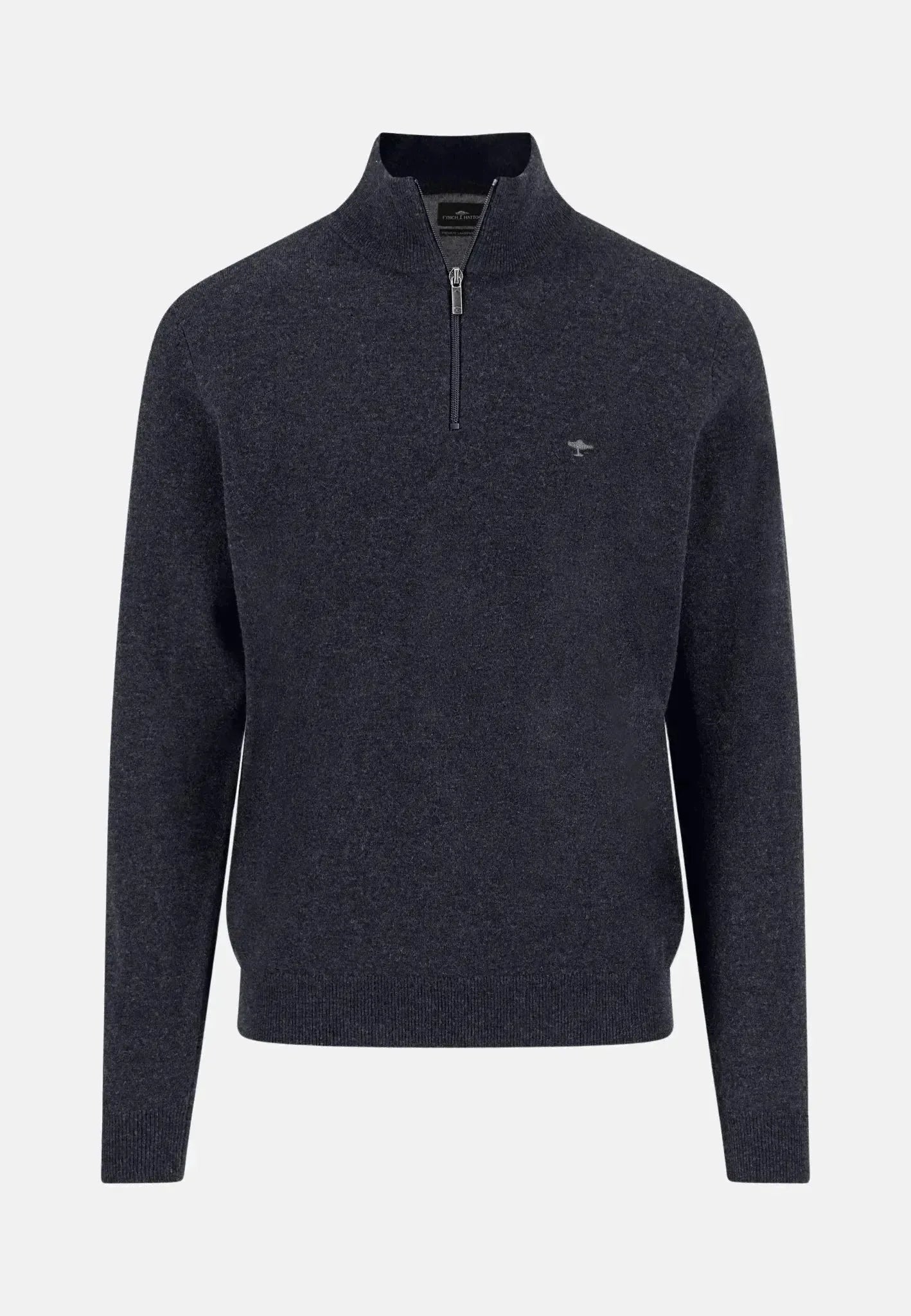 Fynch - Hatton Pure Lambswool 1/4 Zip Knit Navy – Tailored Menswear | Malford of London