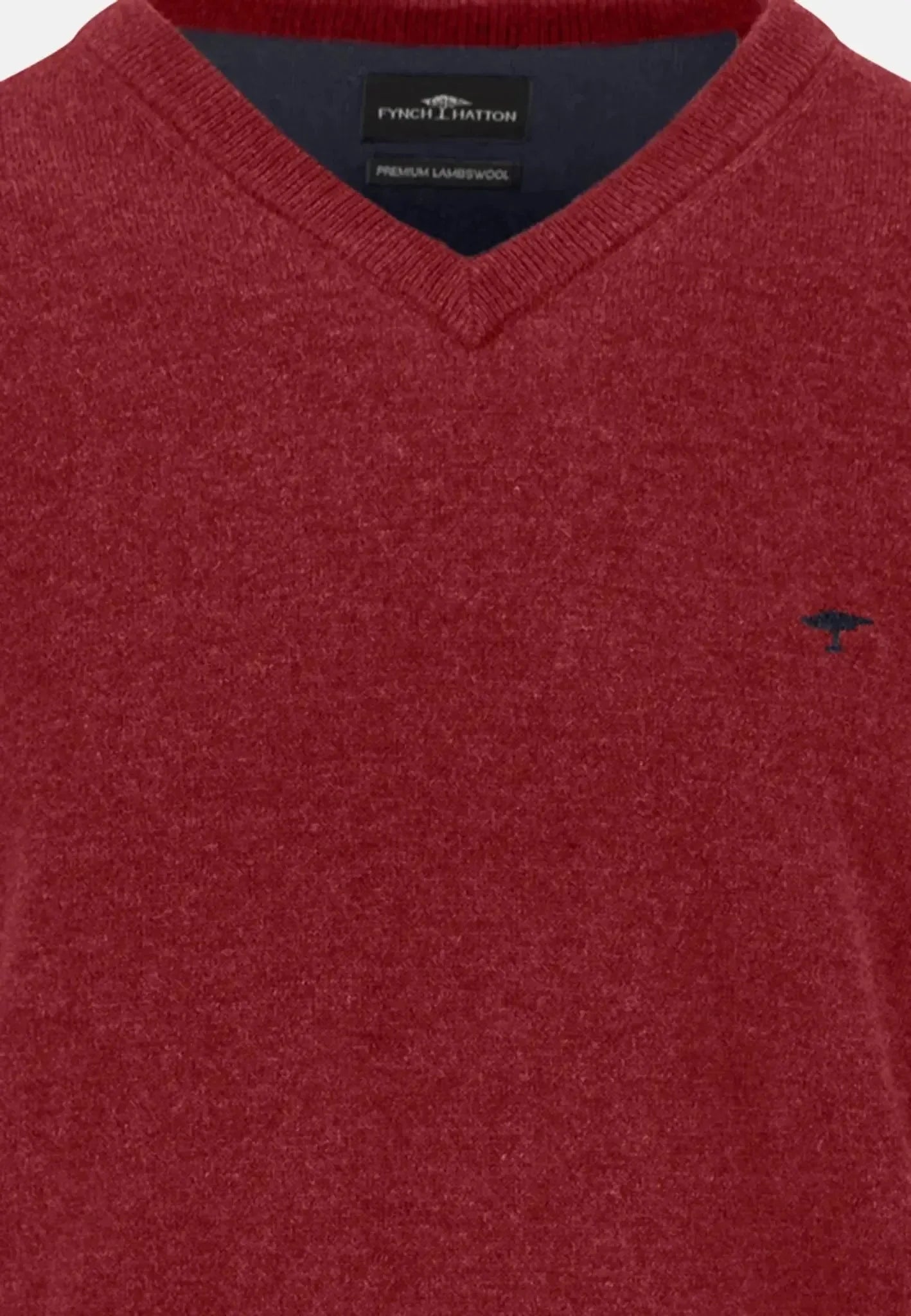 Fynch - Hatton Pure Lambswool V - Neck Knit Garnet Red – Tailored Menswear | Malford of London