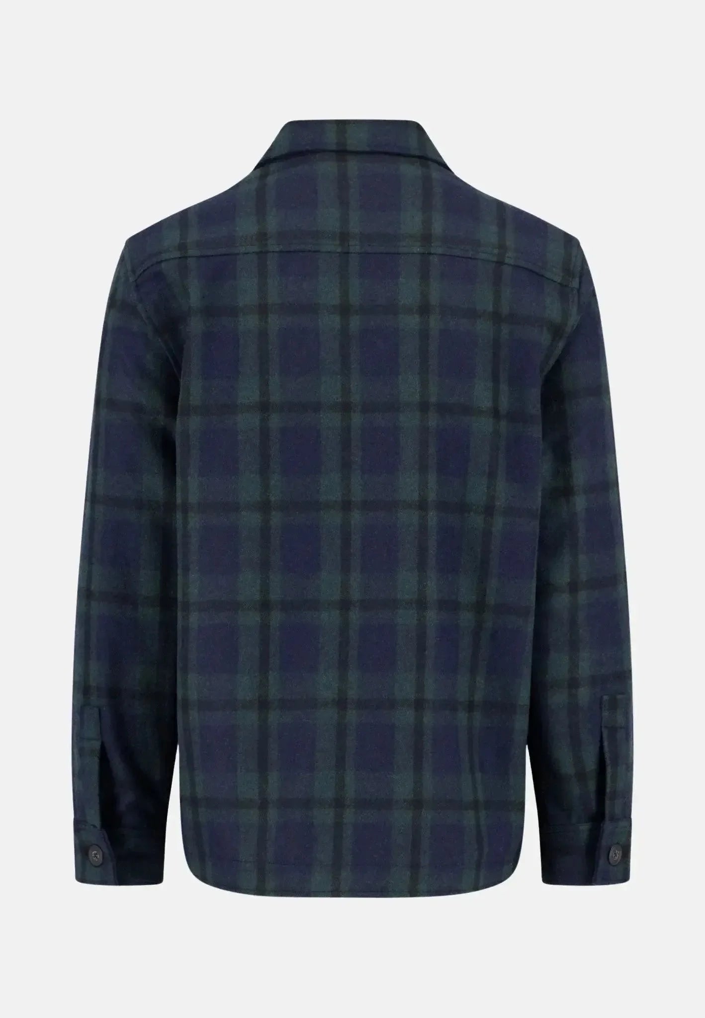 Fynch - Hatton Wool Mix Checked Overshirt Dark Navy – Tailored Menswear | Malford of London