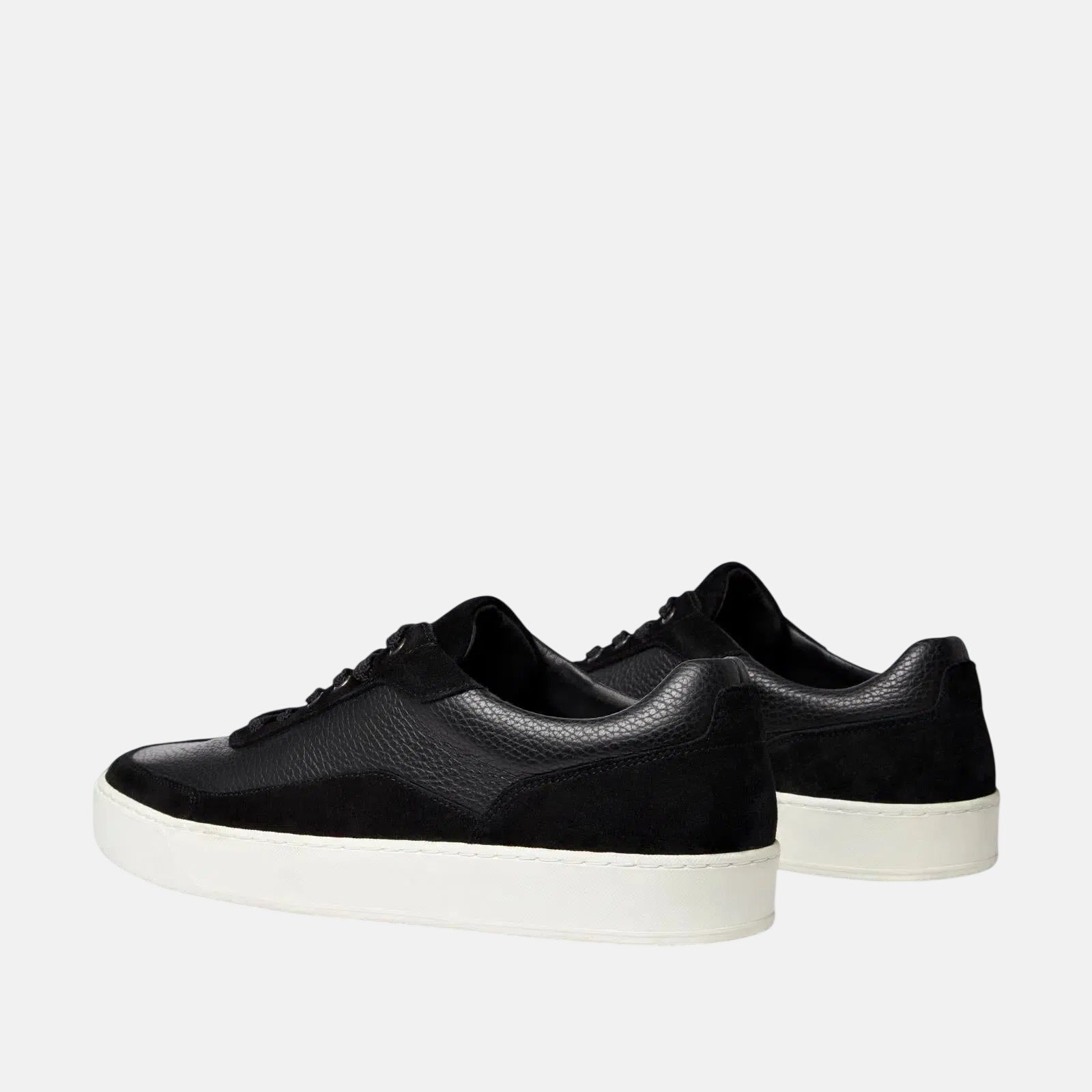 Harrys Of London Finch Suede/Soft Milled Calf Trainer Black – Savile Row Menswear Outlet | Malford of London