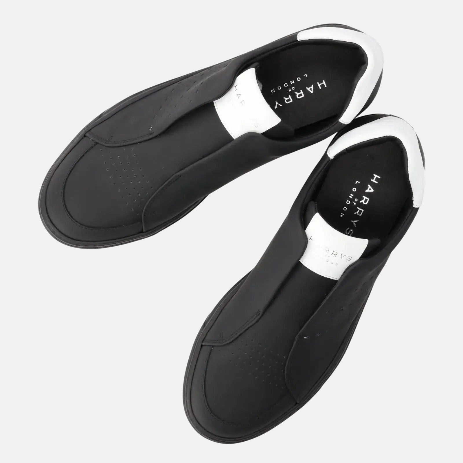 Harrys Of London Track Tech Leather Trainer Black/White – Savile Row Menswear Outlet | Malford of London