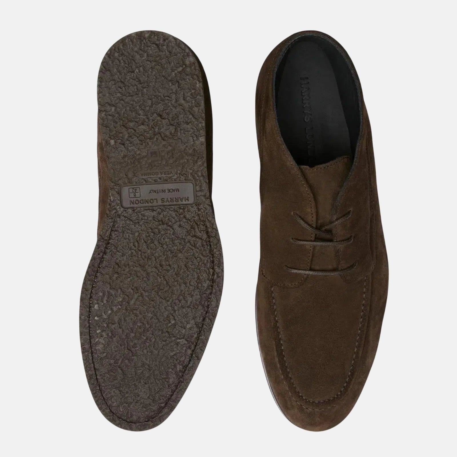 Harrys Of London Walter Suede Espresso Rubber Honey – Savile Row Menswear Outlet | Malford of London