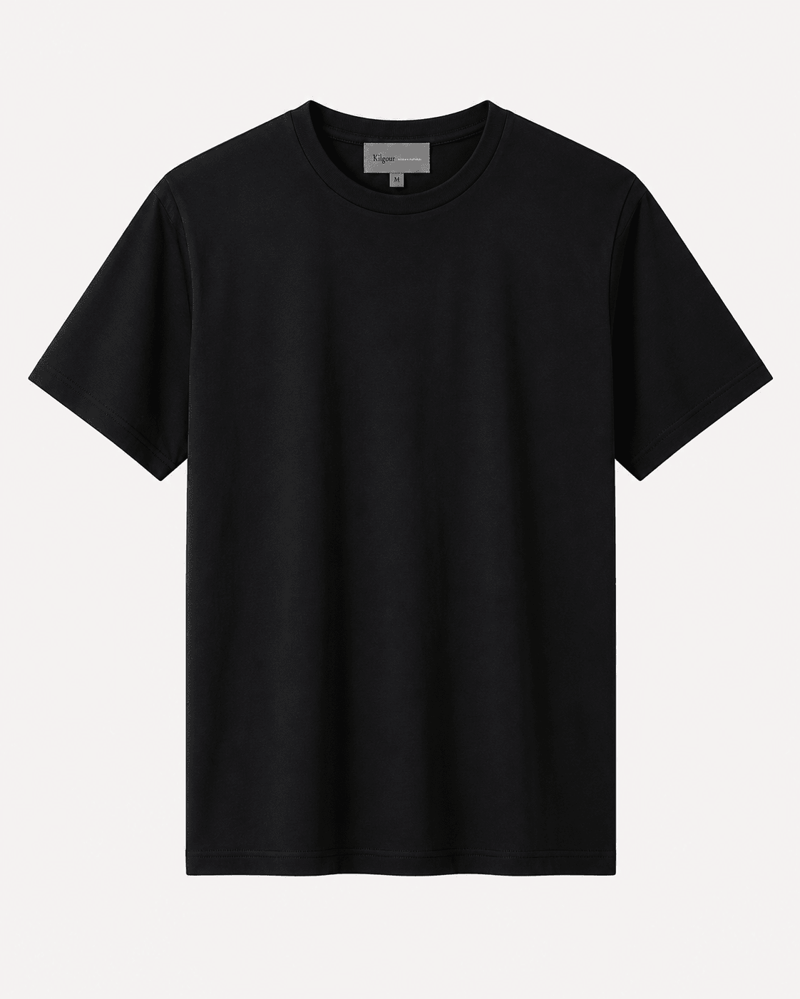 Kilgour Cotton Crew T-Shirt Black – Savile Row Menswear Outlet | Malford of London