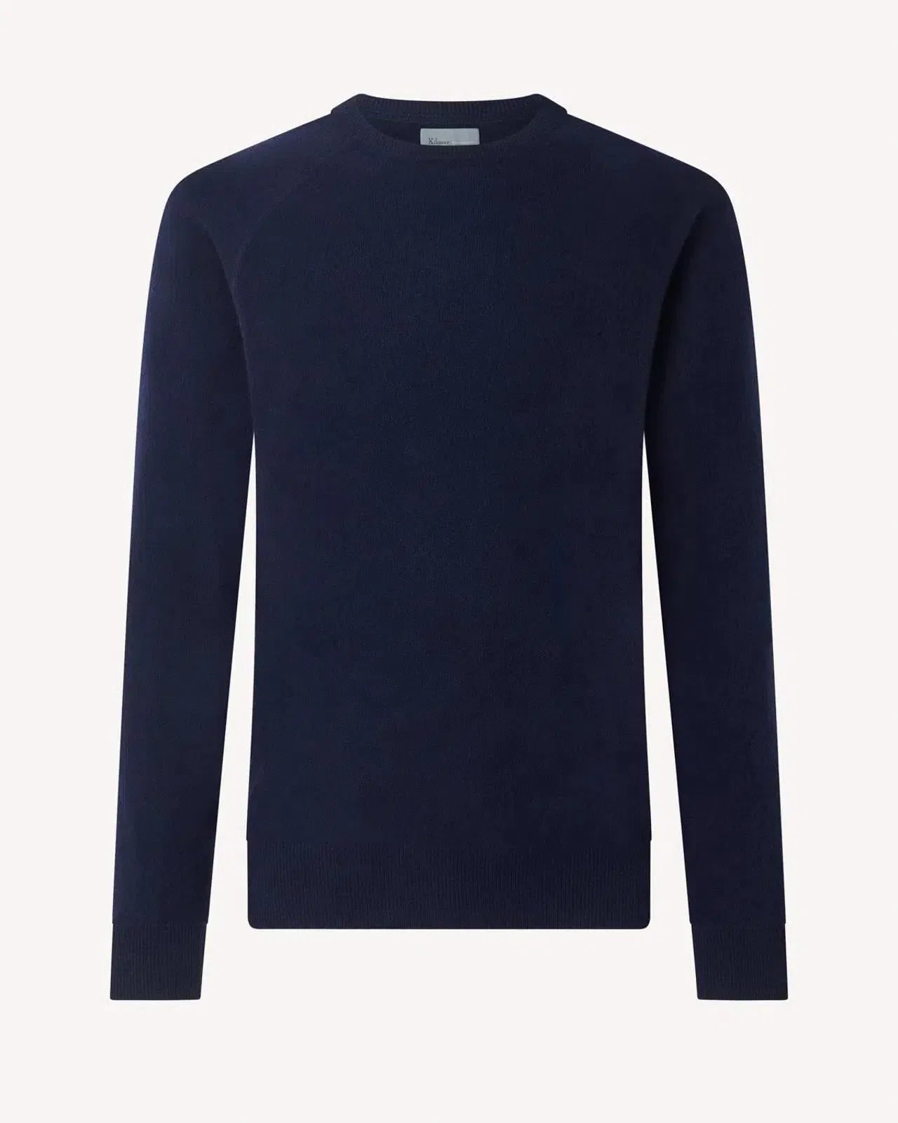 Kilgour Wool/Cashmere Mix Crew Neck Jumper Savile Row Navy – Tailored Menswear | Malford of London