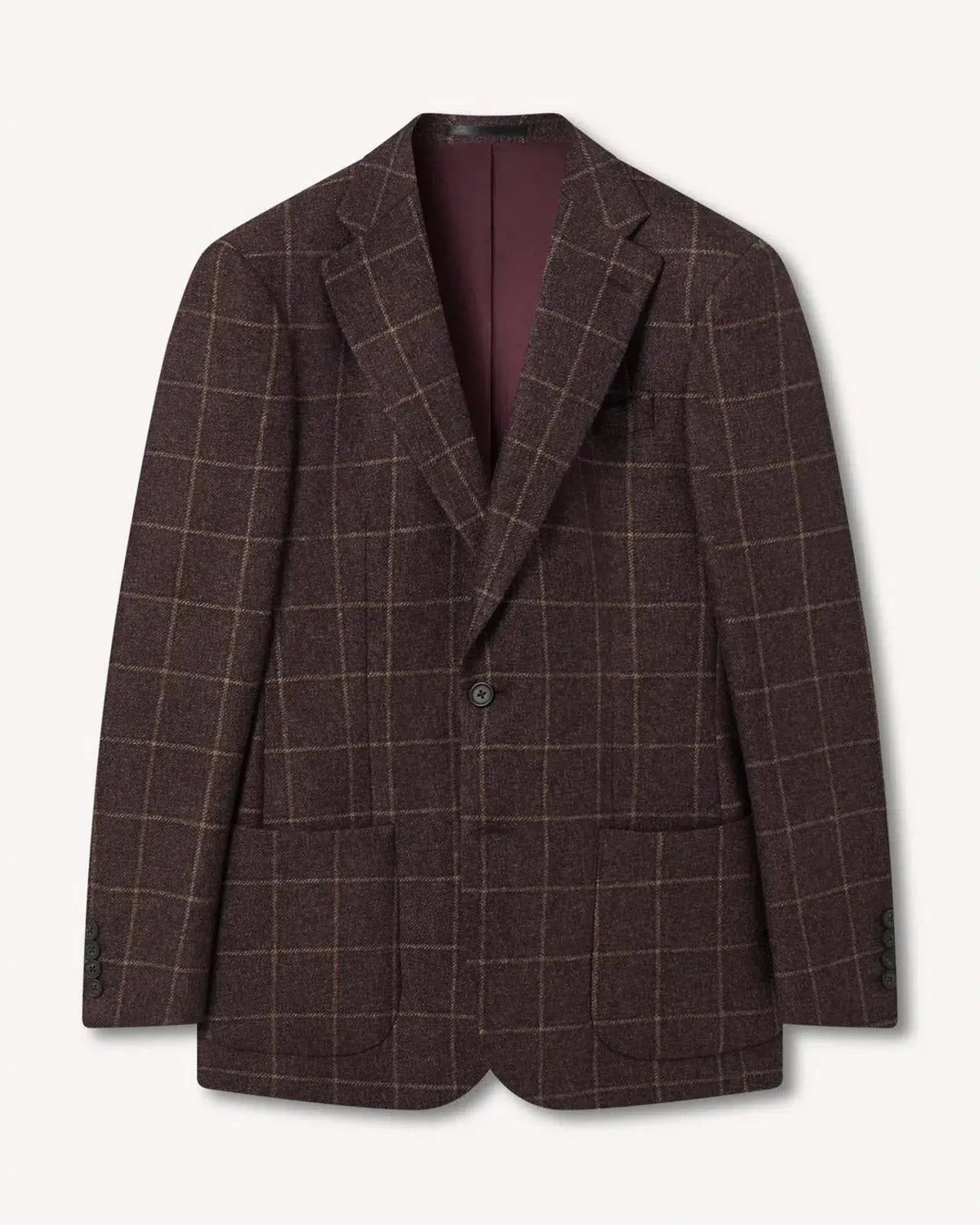 Richard James Large Window Check Tweed Jacket Brown Camel - Malford_of_London_Tailoring_Archive