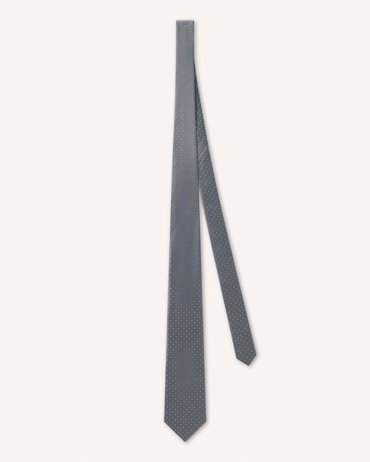 Richard James London Bank Micro Dot Silk Tie Blue - Malford_of_London_Tailoring_Archive
