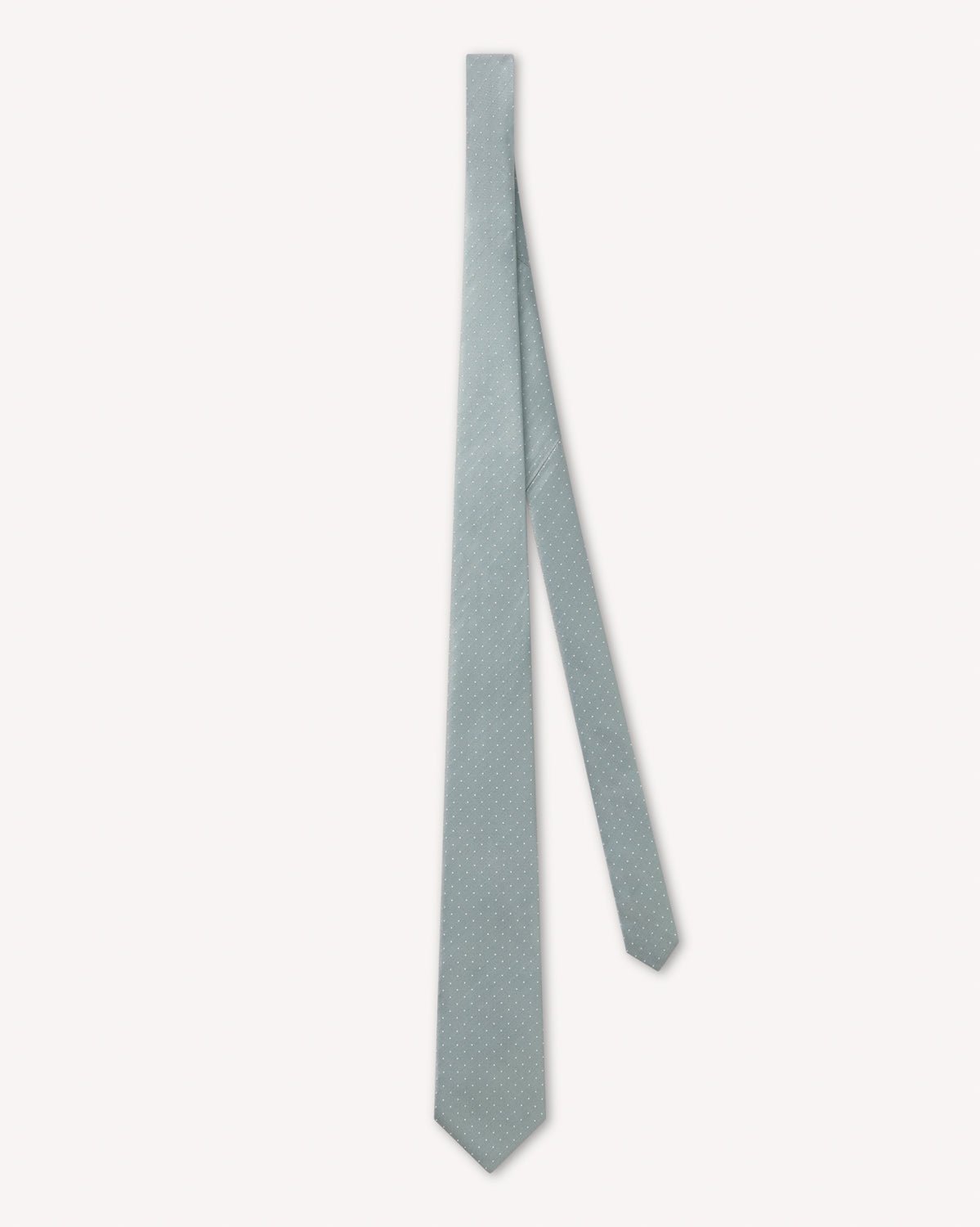 Richard James London Bank Micro Dot Silk Tie Grey - Malford_of_London_Tailoring_Archive
