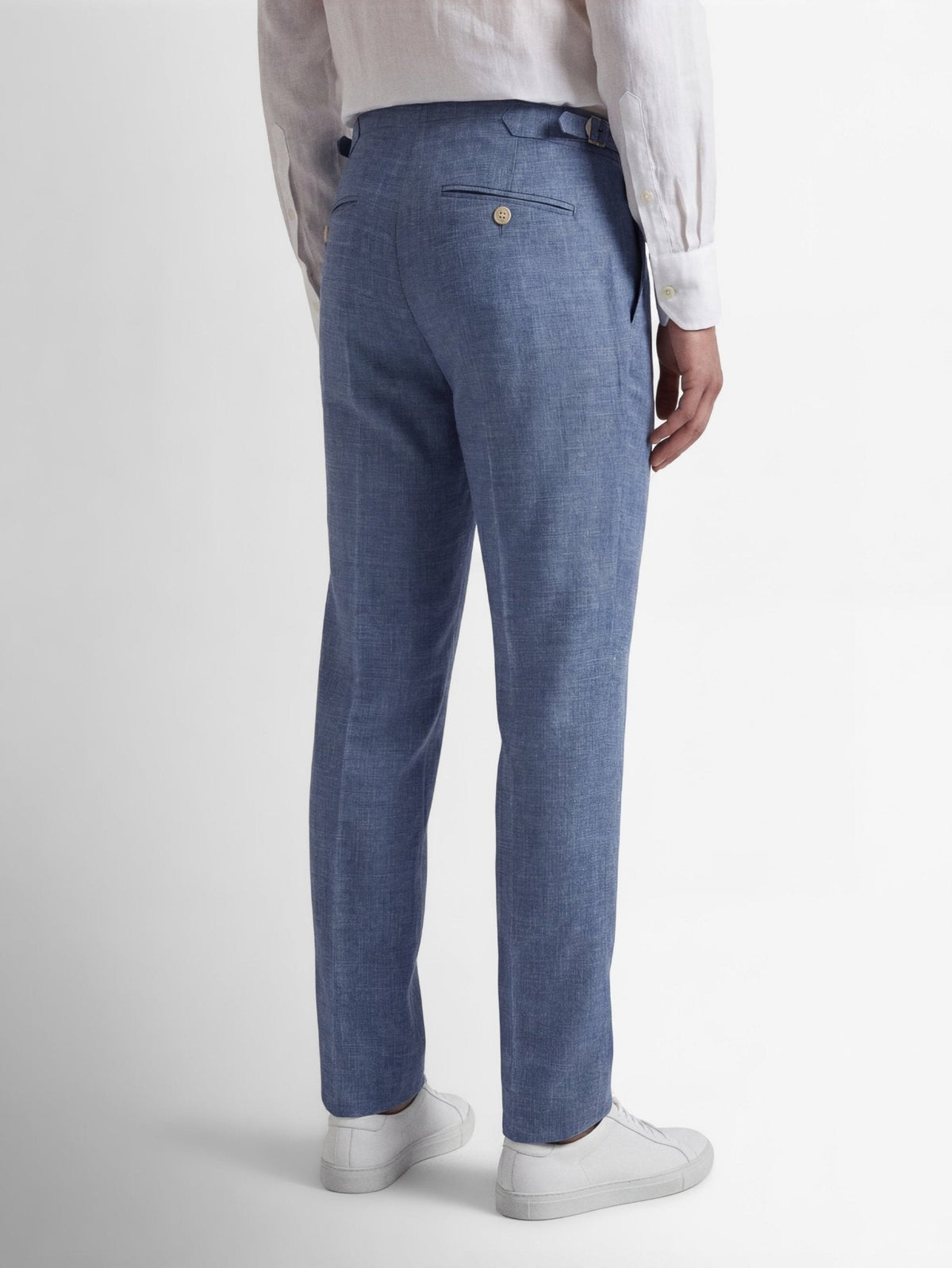 Richard James London Bateman Travel Trouser Blue – Savile Row Menswear Outlet | Malford of London