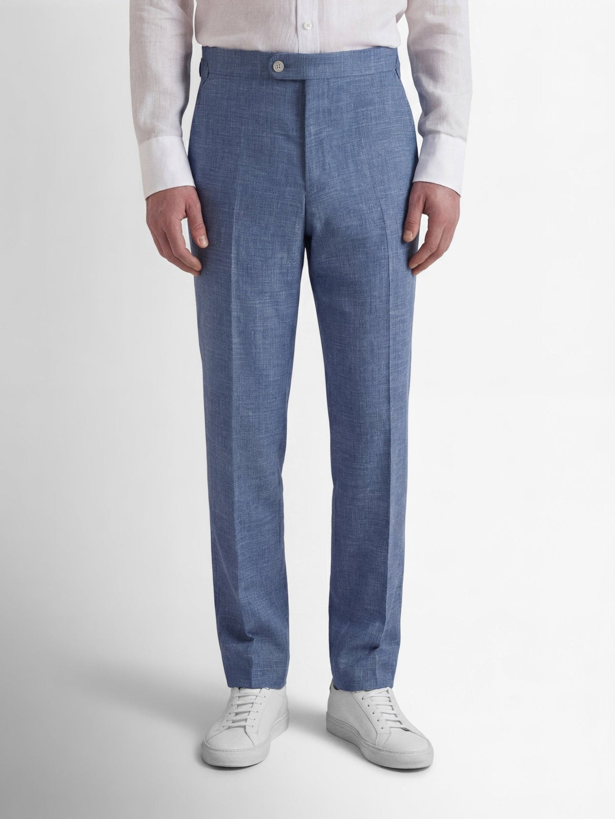 Richard James London Bateman Travel Trouser Blue – Savile Row Menswear Outlet | Malford of London