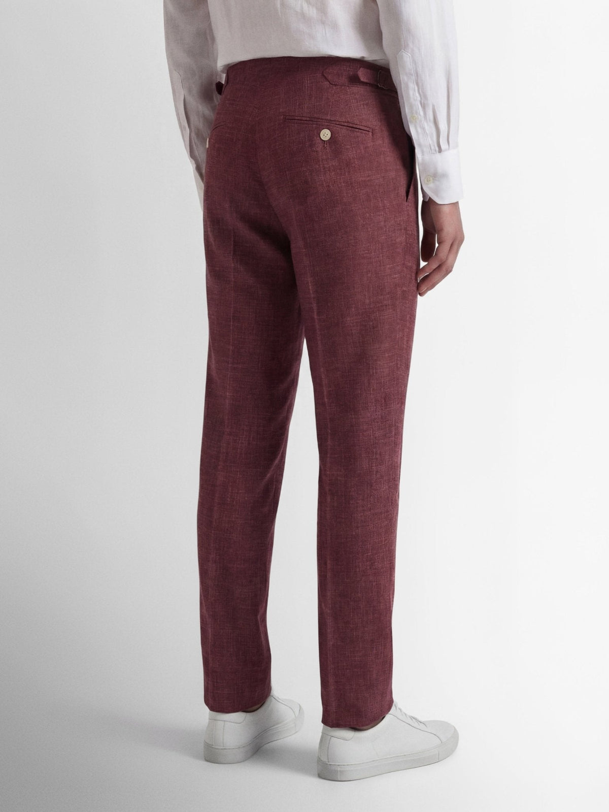 Richard James London Bateman Travel Trouser Red – Savile Row Menswear Outlet | Malford of London