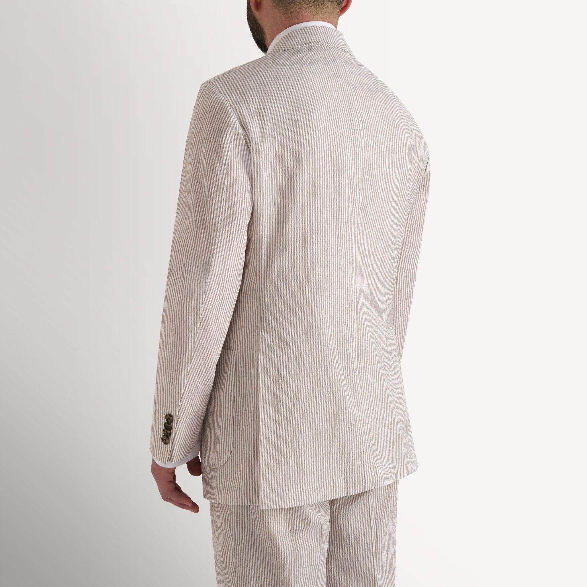 Richard James London CARLISLE SEER SUCKER SB JACKET Natural – Savile Row Menswear Outlet | Malford of London
