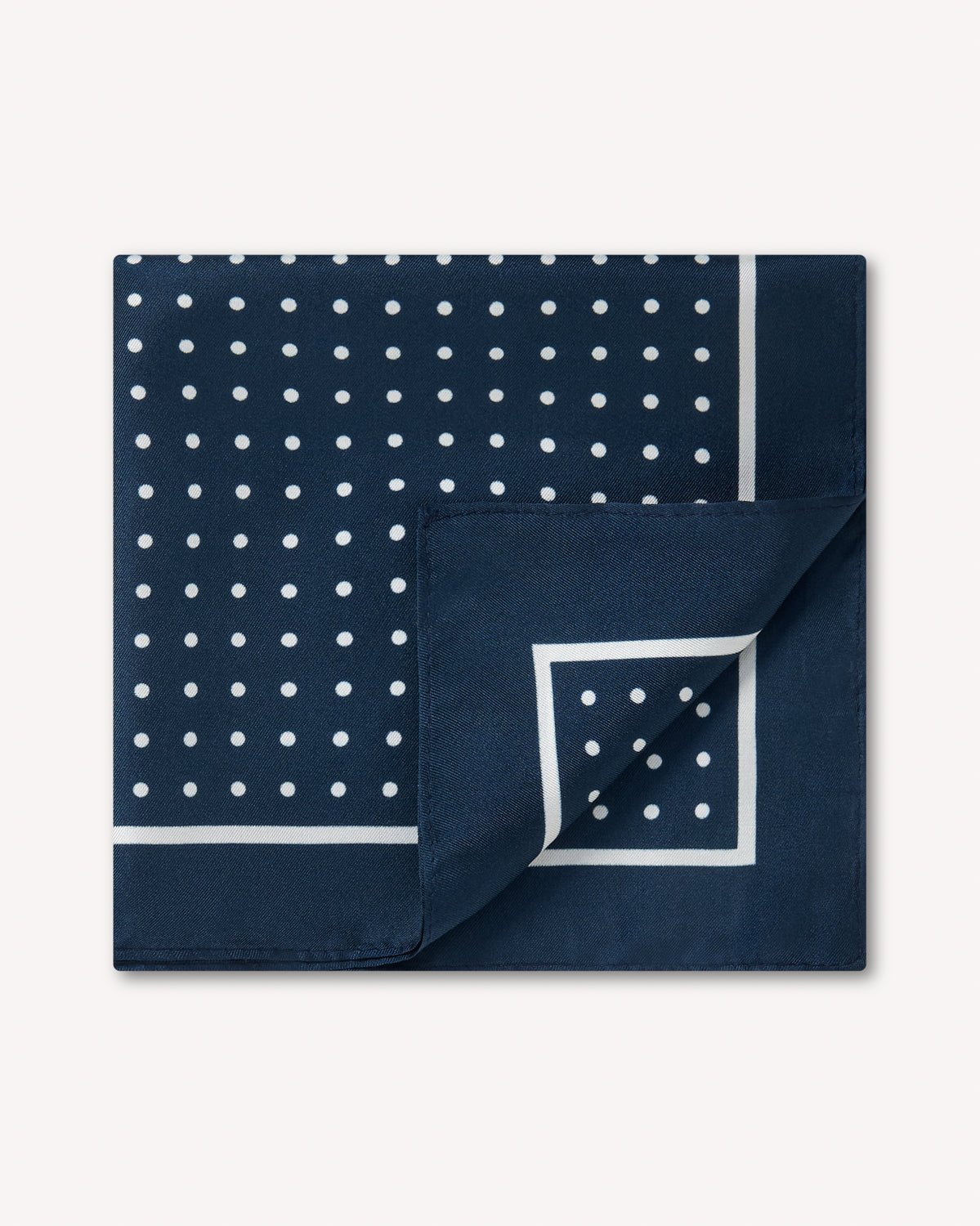 Richard James London Polka Dot Silk Pocket Square Navy – Savile Row Menswear Outlet | Malford of London
