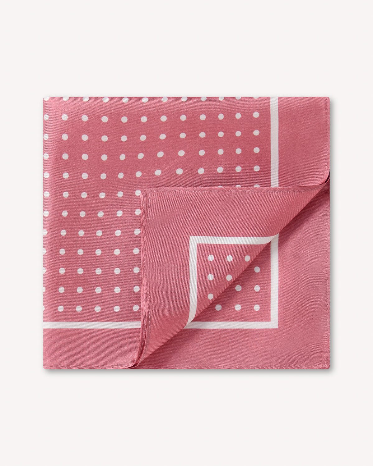 Richard James London Polka Dot Silk Pocket Square Pink – Savile Row Menswear Outlet | Malford of London