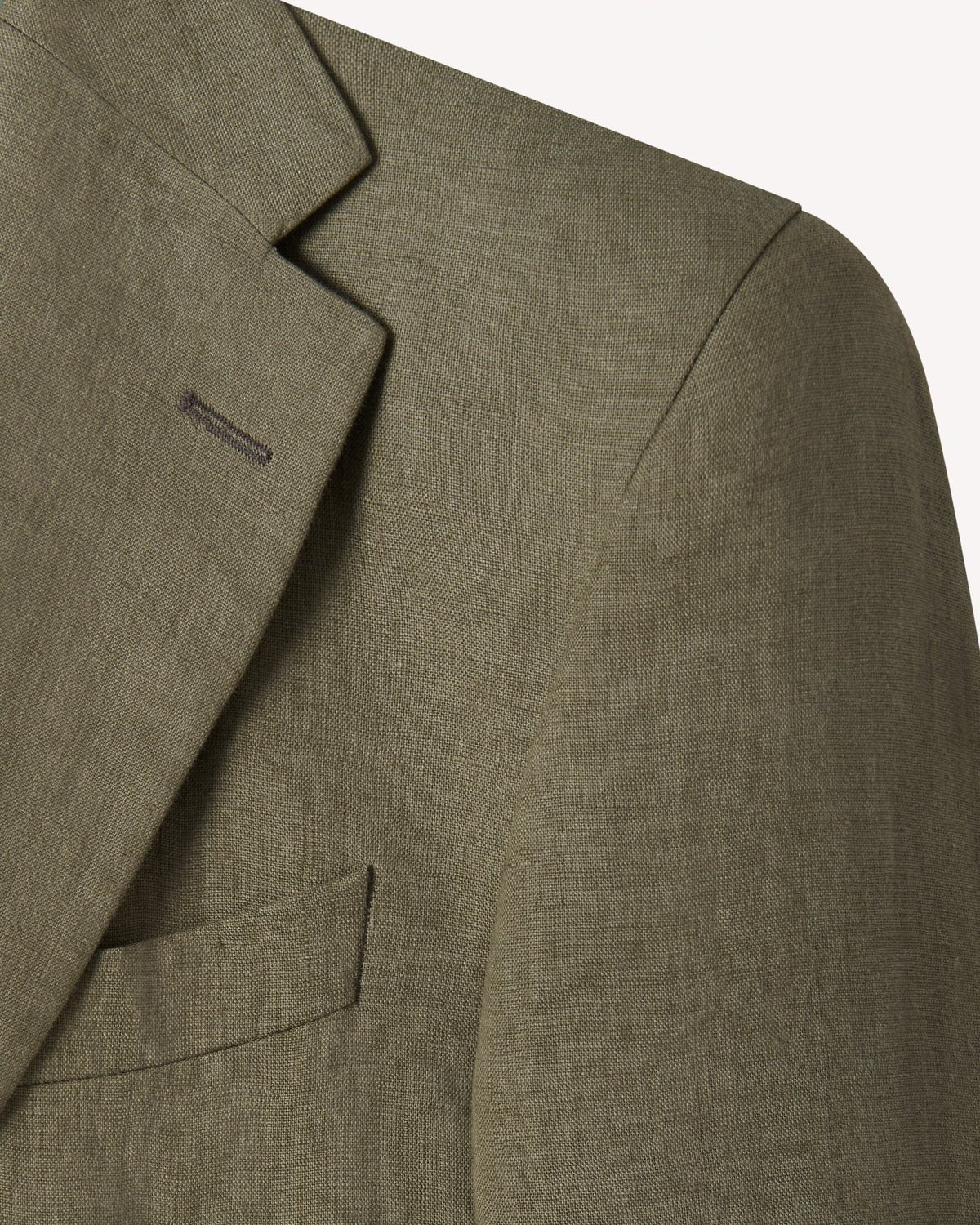 Richard James London PURE LINEN SB2N PATCH POCKET JACKET KHAKI – Savile Row Menswear Outlet | Malford of London