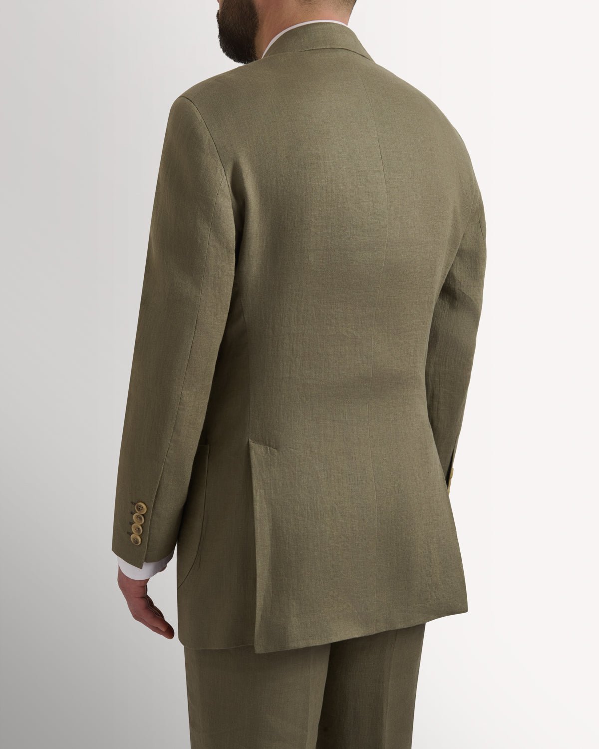 Richard James London PURE LINEN SB2N PATCH POCKET JACKET KHAKI – Savile Row Menswear Outlet | Malford of London
