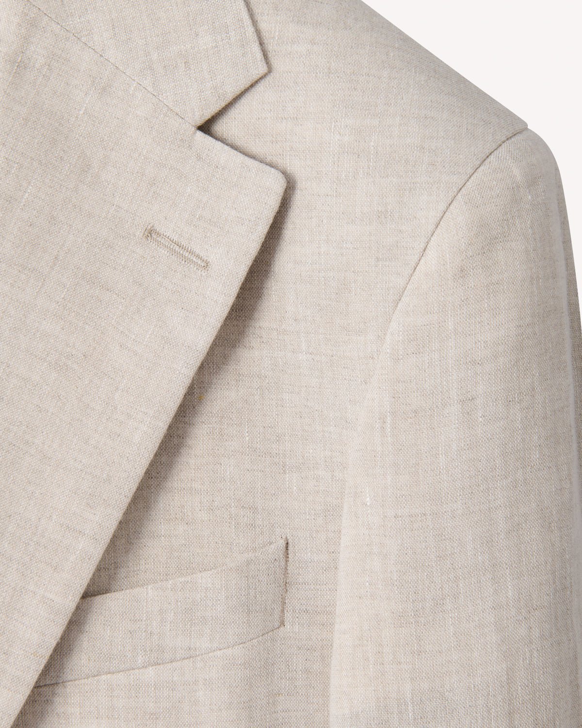 Richard James London Pure Linen SB2N Patch Pocket Jacket Sand - Malford_of_London_Tailoring_Archive