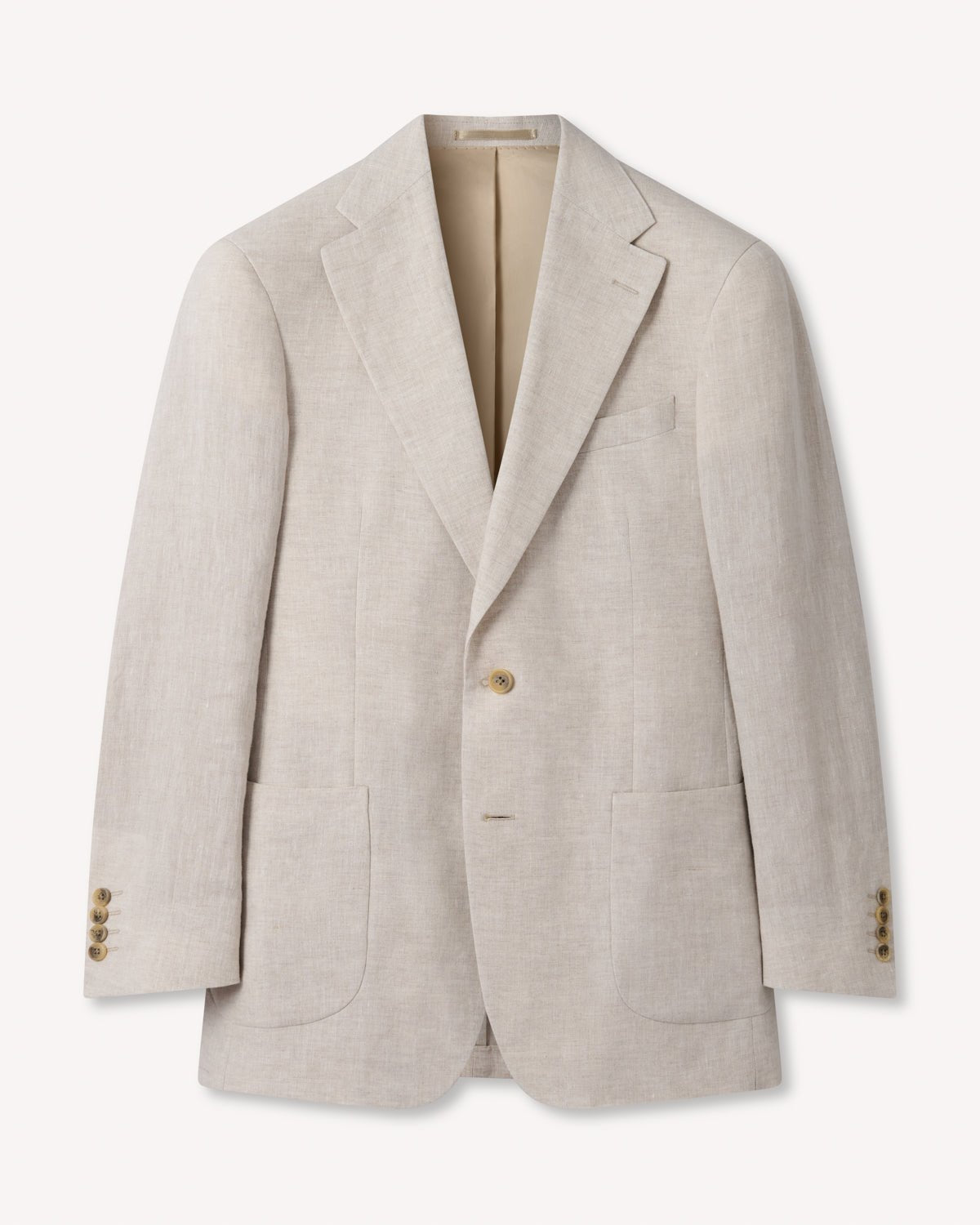 Richard James London PURE LINEN SB2N PATCH POCKET JACKET SAND – Savile Row Menswear Outlet | Malford of London