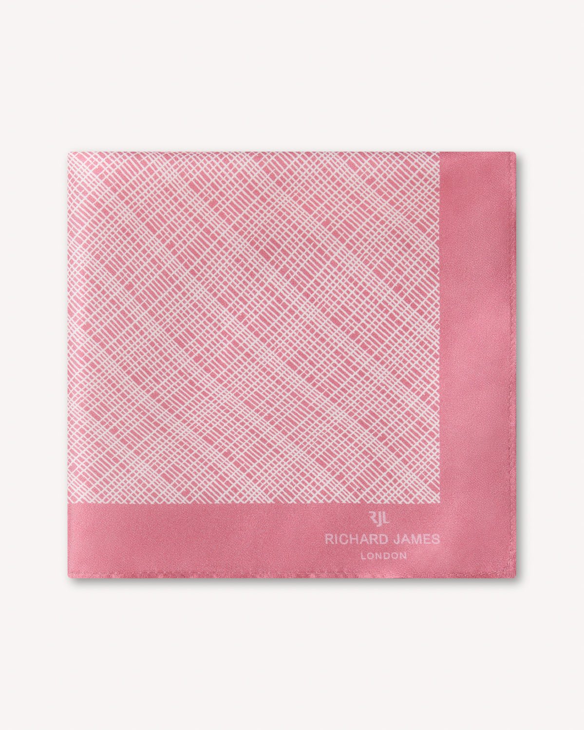 Richard James London Weave Print Silk Pocket Square Pink – Savile Row Menswear Outlet | Malford of London
